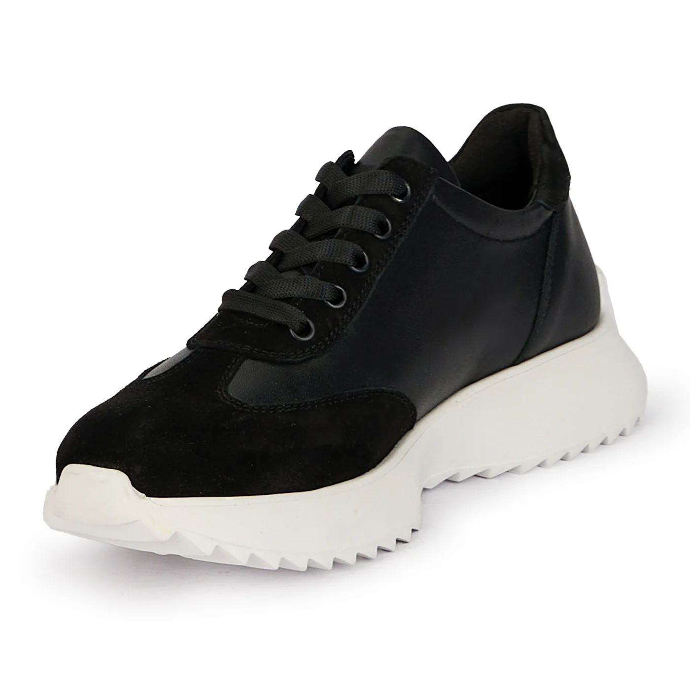 Pantofi dama din piele naturala neagra cu siret 18083 - Image 3