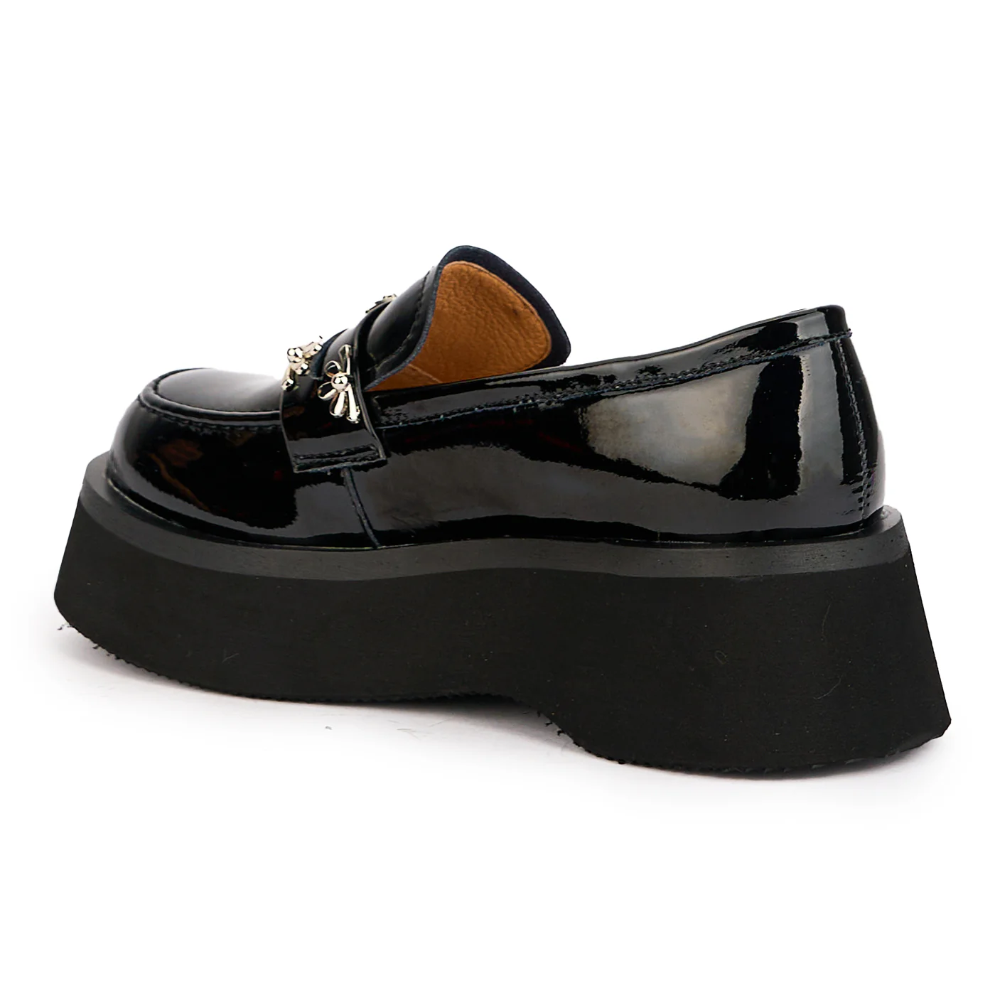 Pantofi dama din piele naturala neagra cu talpa inalta 16990 - Image 2
