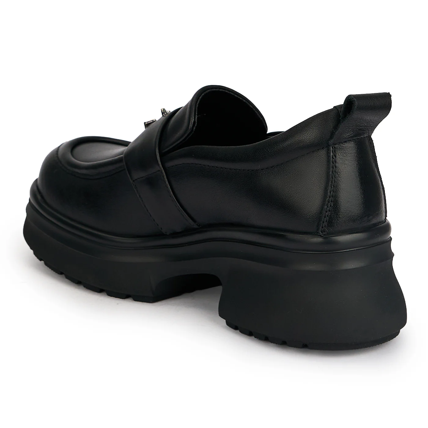 Pantofi dama din piele naturala neagra cu talpa inalta 5.5 cm 19506 - Image 2