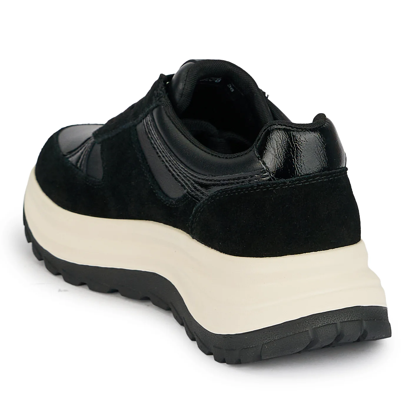 Pantofi dama din piele naturala neagra cu talpa inalta 5.5 cm 19707 - Image 2