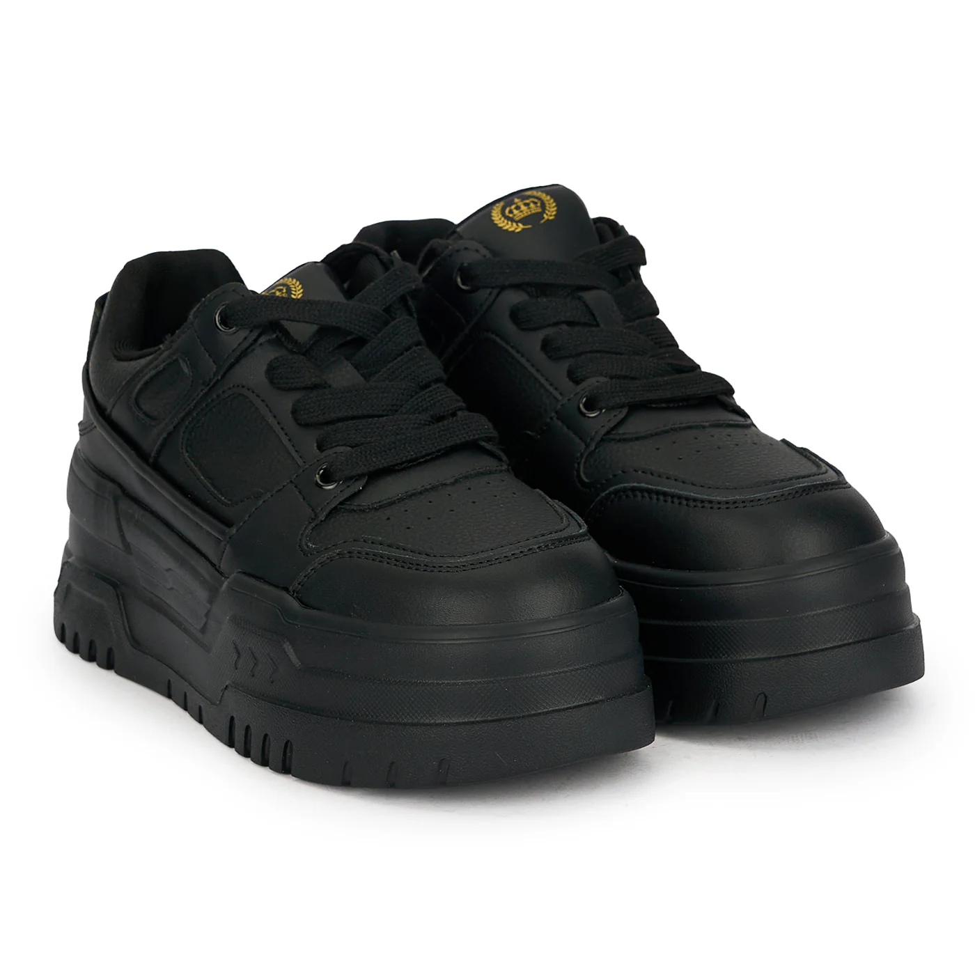 Pantofi dama din piele naturala neagra cu talpa inalta 6 cm 19058 - Image 4