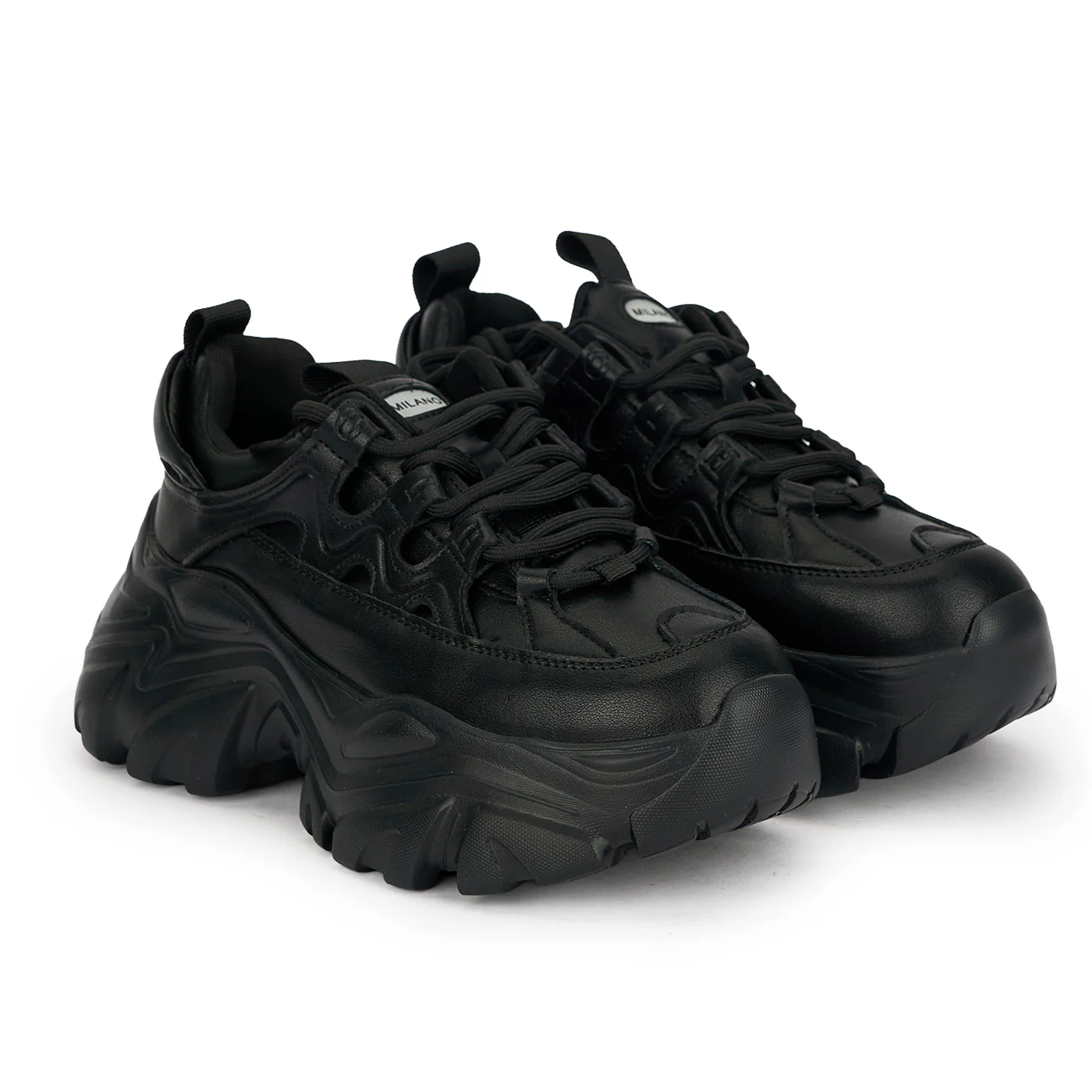 Pantofi dama din piele naturala neagra cu talpa inalta 7 cm 19059 - Image 4