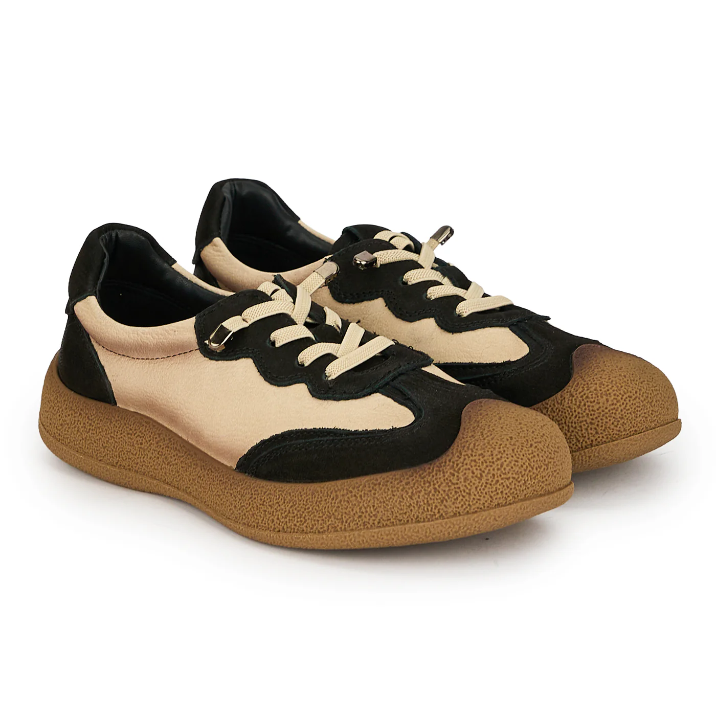Pantofi dama din piele naturala neagra cu talpa joasa 19277 - Image 4