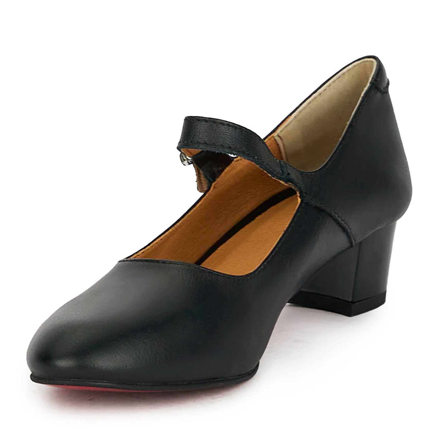 Pantofi dama din piele naturala neagra cu toc gros 4 cm 17574 - Image 3