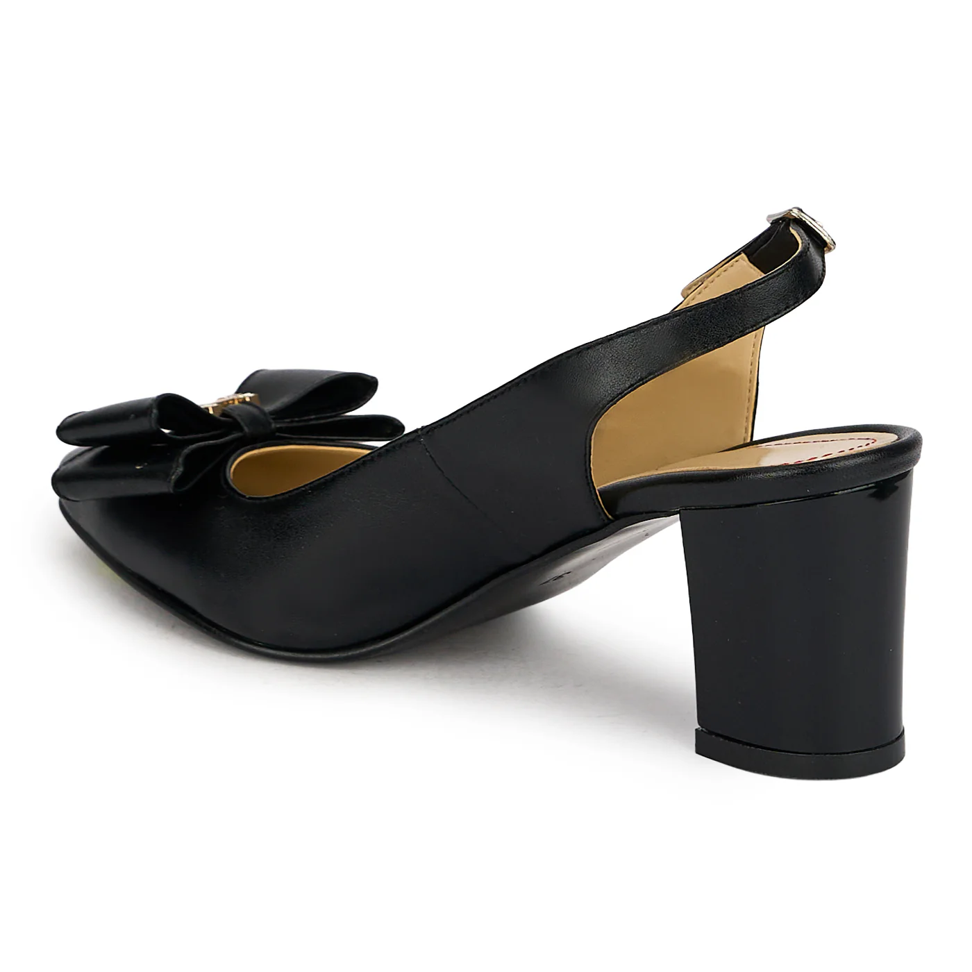 Pantofi dama din piele naturala neagra cu toc gros 6.5 cm 19895 - Image 2