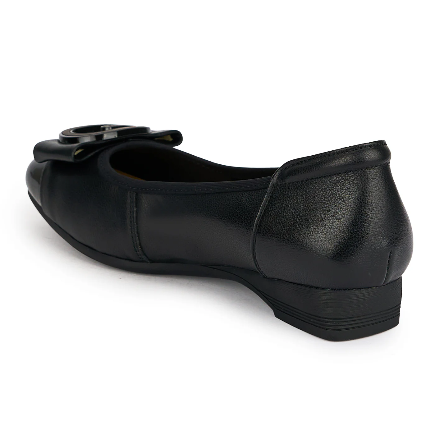 Pantofi dama din piele naturala neagra cu toc mic 2.5 cm 19583 - Image 2