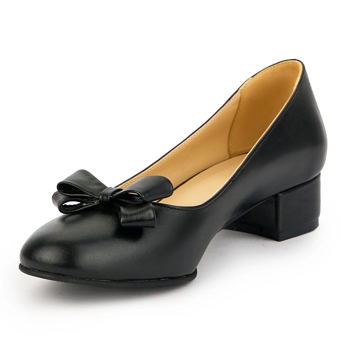 Pantofi dama din piele naturala neagra cu toc mic 3.5 cm 14905 - Image 3