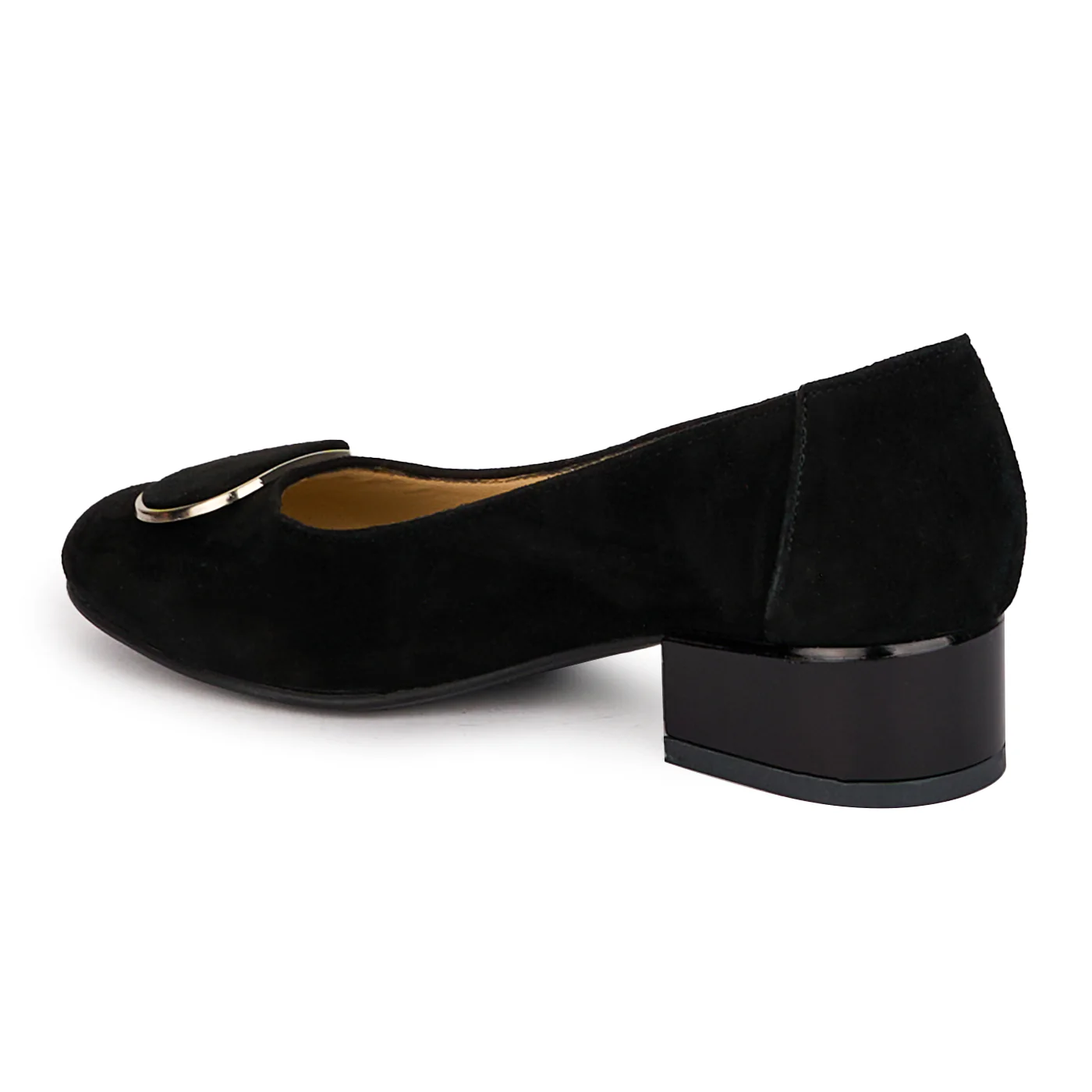 Pantofi dama din piele naturala neagra cu toc mic 3.5 cm 18656 - Image 2
