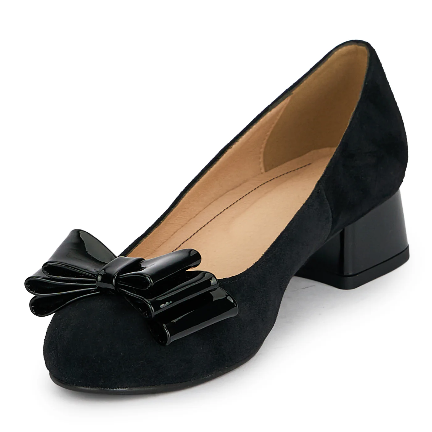 Pantofi dama din piele naturala neagra cu toc mic 3.5 cm 19386 - Image 3
