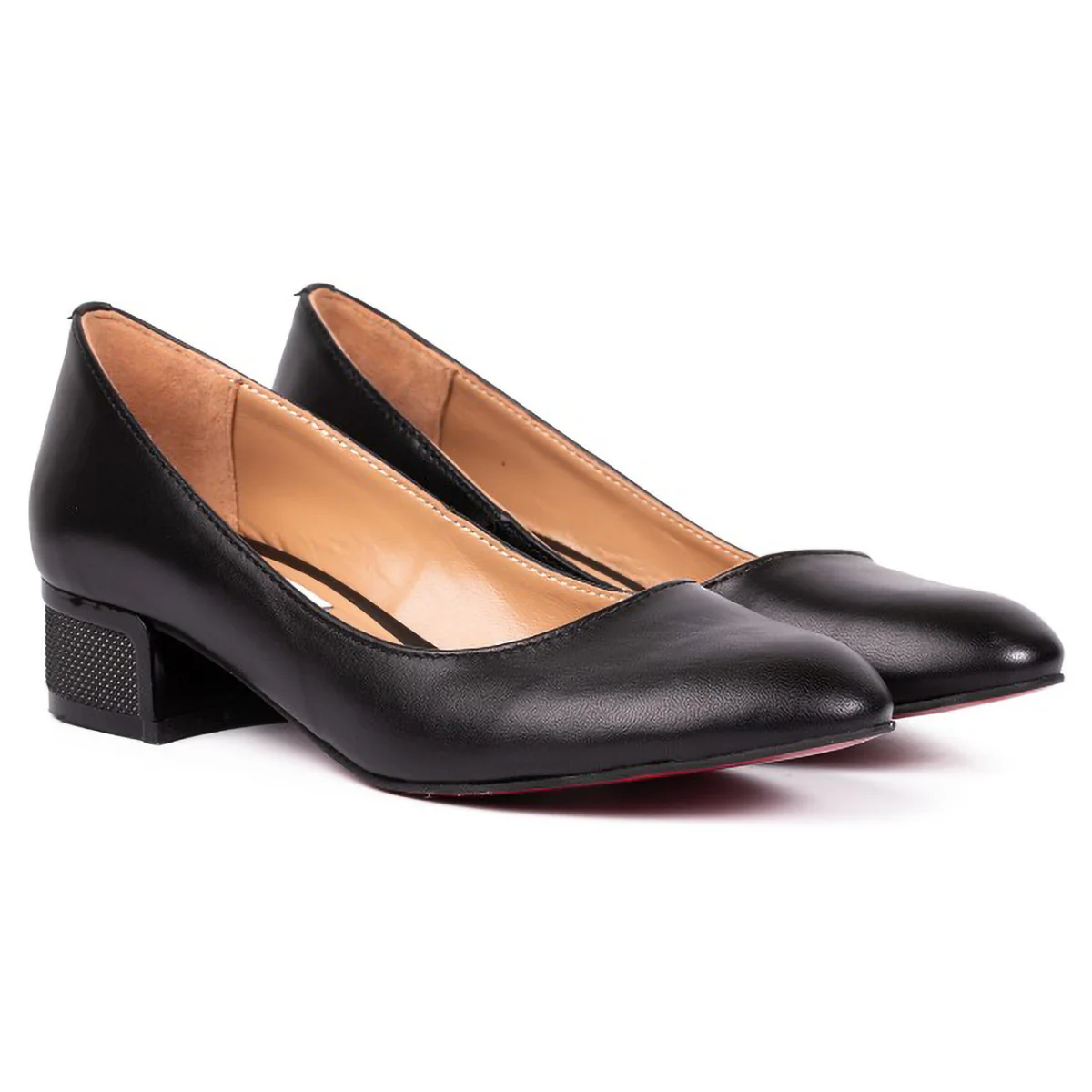 Pantofi dama din piele naturala neagra cu toc mic 3 cm 15766 - Image 3