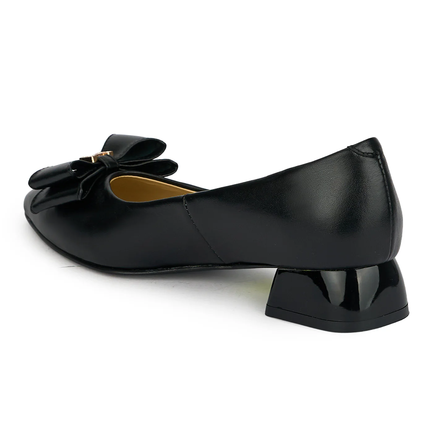 Pantofi dama din piele naturala neagra cu toc mic 3 cm 19430 - Image 2