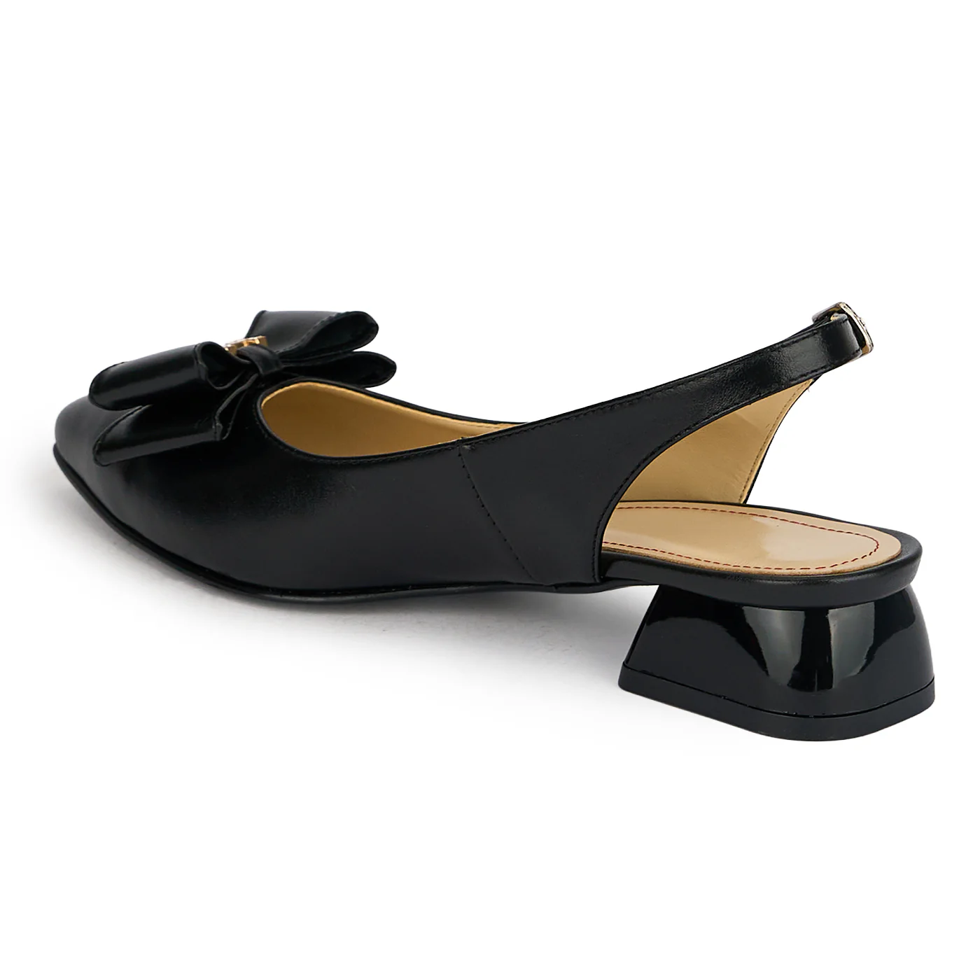 Pantofi dama din piele naturala neagra cu toc mic 3 cm 19910 - Image 2