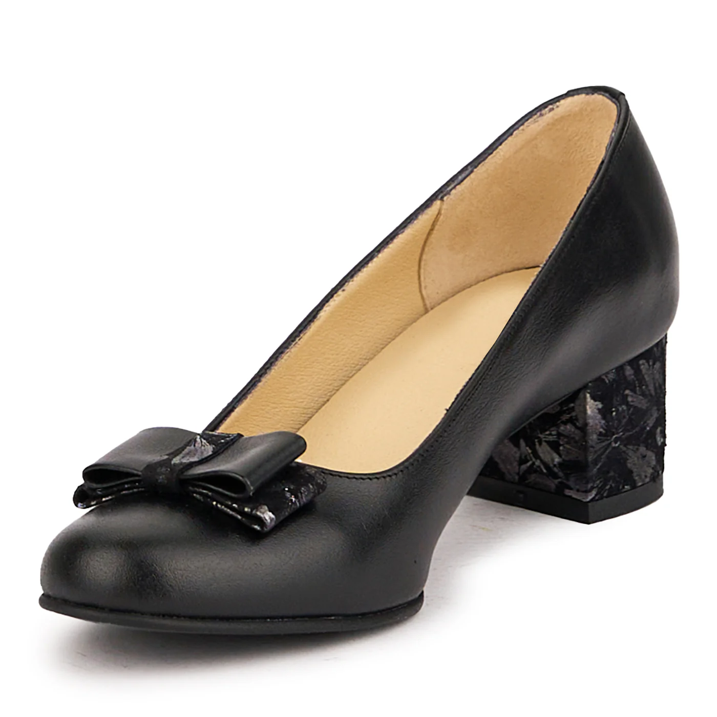 Pantofi dama din piele naturala neagra cu toc mic 4.5 cm 16762 - Image 3