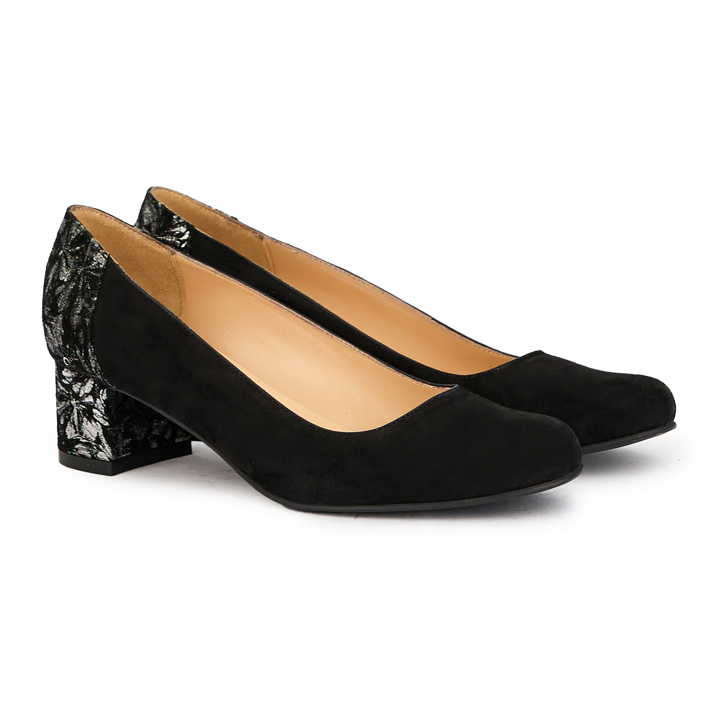 Pantofi dama din piele naturala neagra cu toc mic 4.5 cm 16765 - Image 4