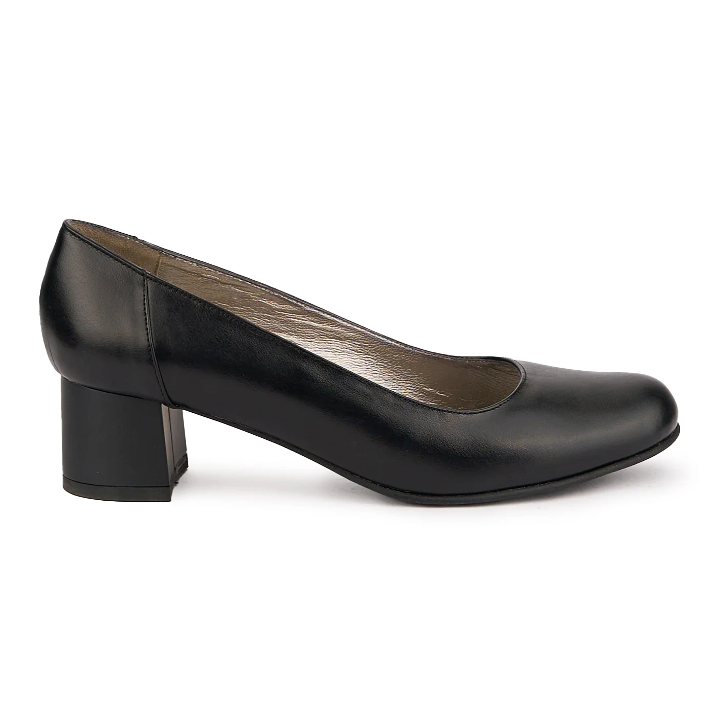 Pantofi dama din piele naturala neagra cu toc mic 4.5 cm 16769