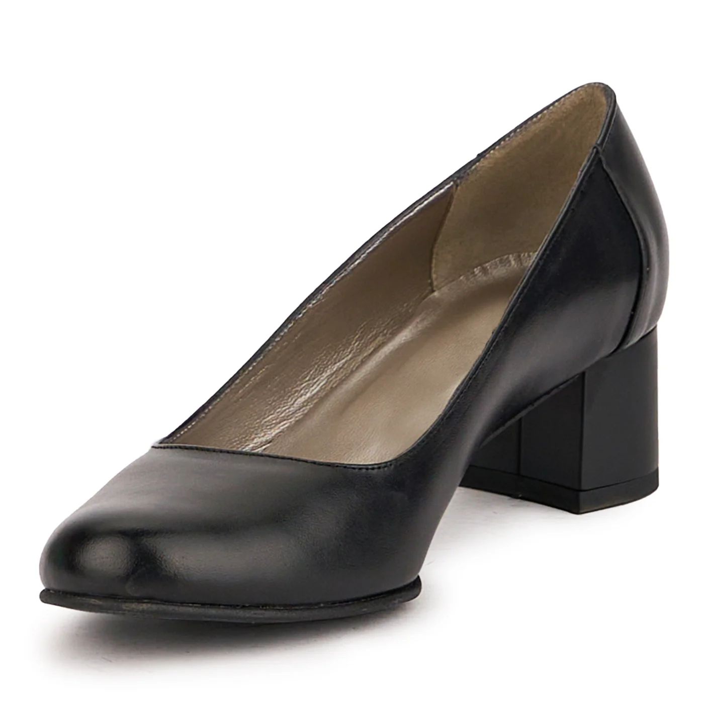 Pantofi dama din piele naturala neagra cu toc mic 4.5 cm 16769 - Image 3