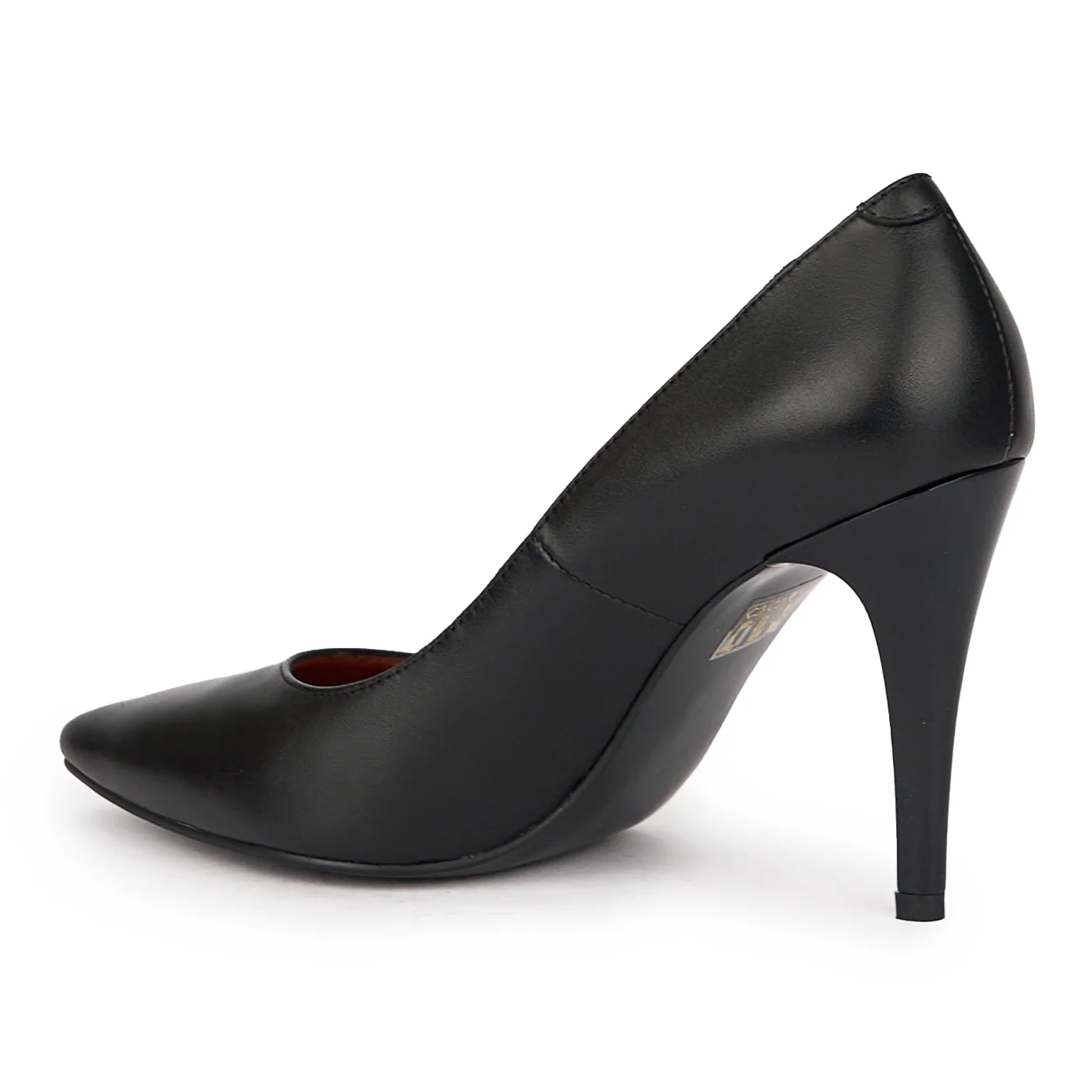 Pantofi dama din piele naturala neagra cu toc subtire 10 cm 15363 - Image 2