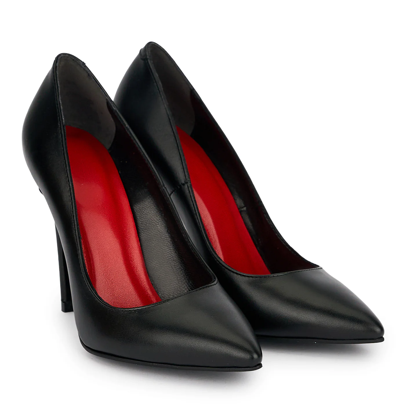 Pantofi dama din piele naturala neagra cu toc subtire 10 cm 19194 - Image 4