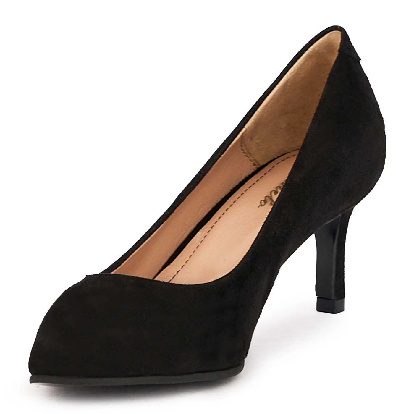 Pantofi dama din piele naturala neagra cu toc subtire 6 cm 17143 - Image 3