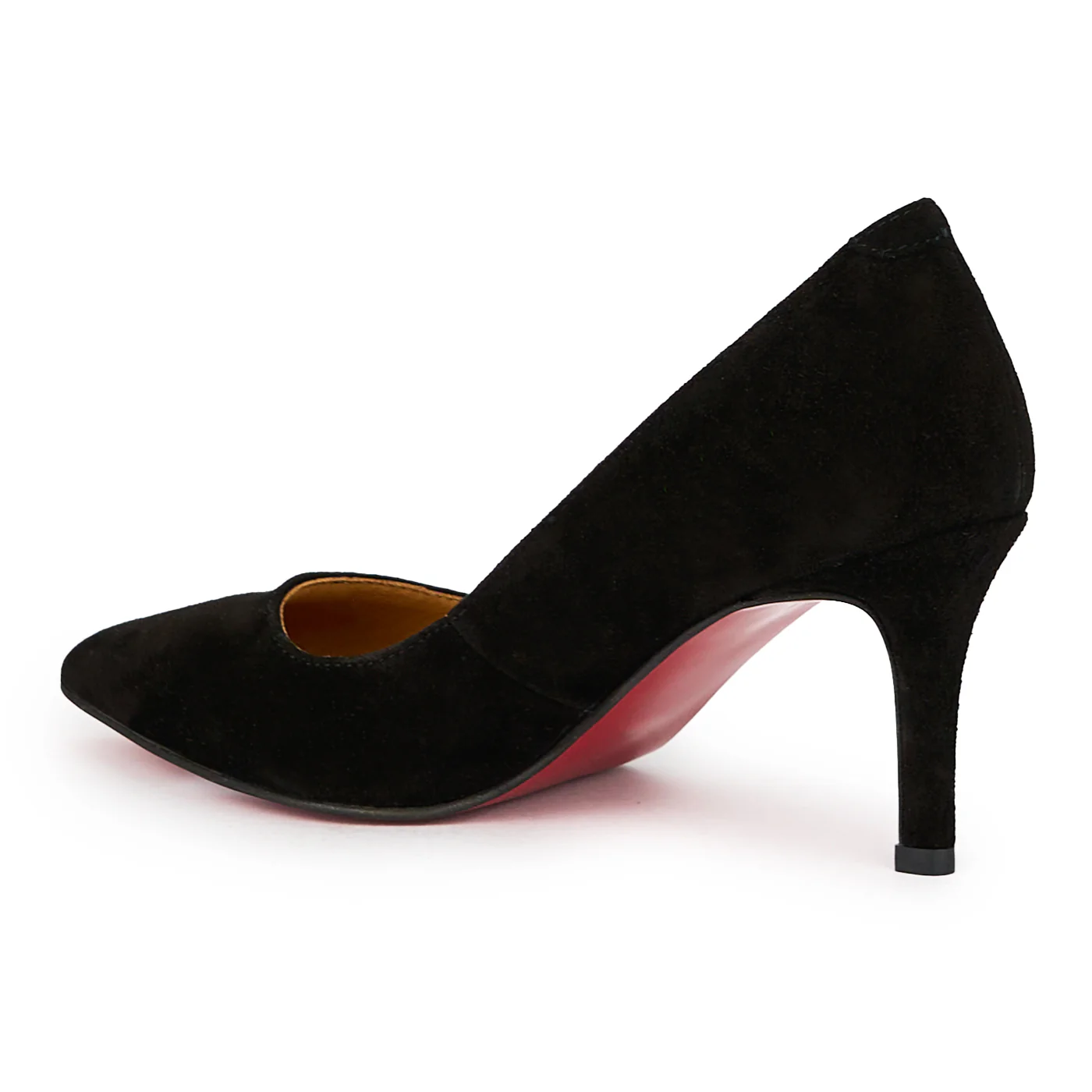 Pantofi dama din piele naturala neagra cu toc subtire 7.5 cm 15448 - Image 2
