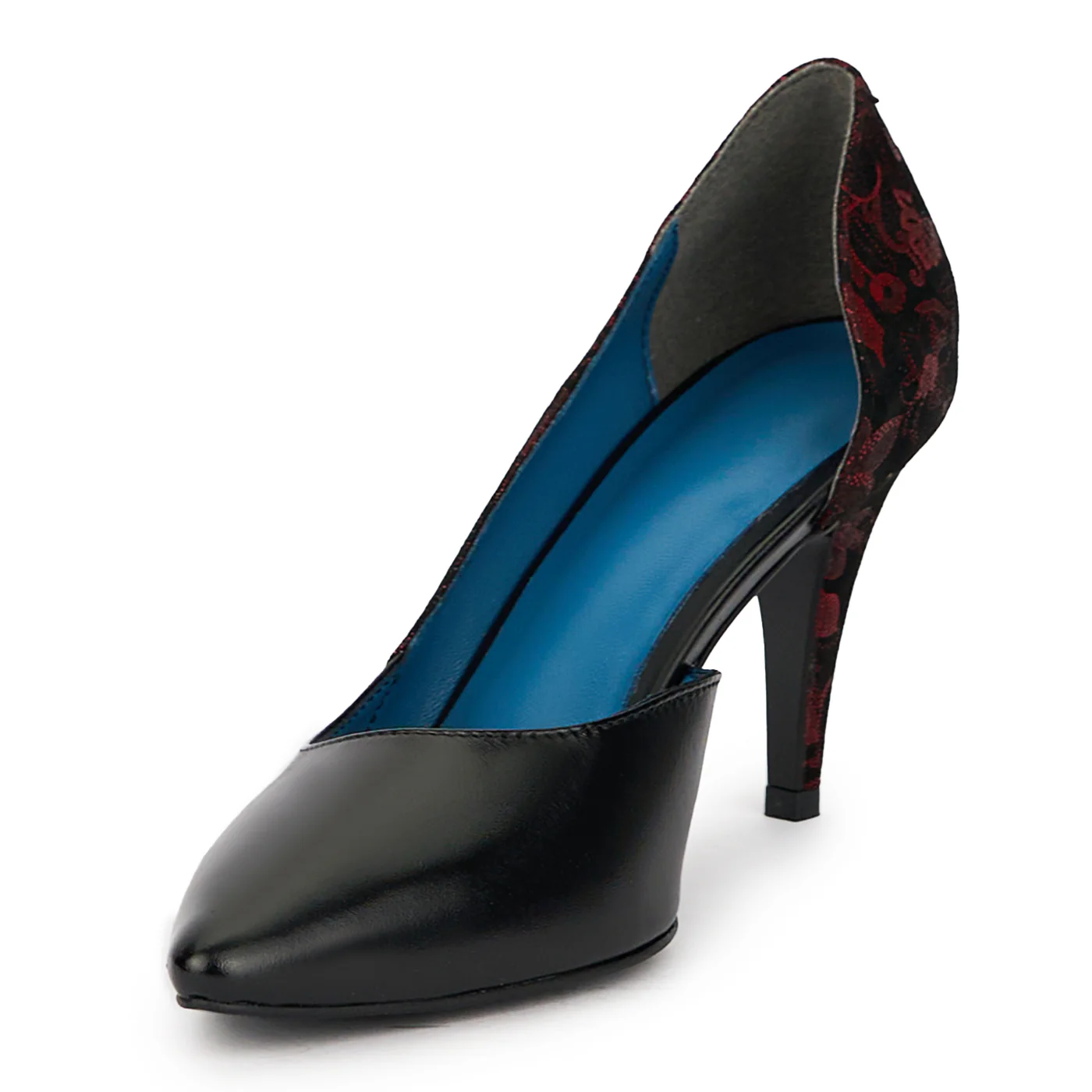 Pantofi dama din piele naturala neagra cu toc subtire 8.5 cm 15703 - Image 3