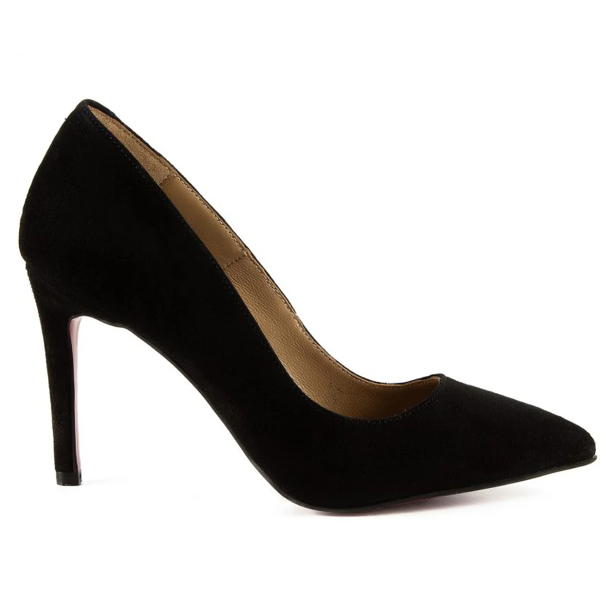 Pantofi dama din piele naturala neagra cu toc subtire 9 cm 15773
