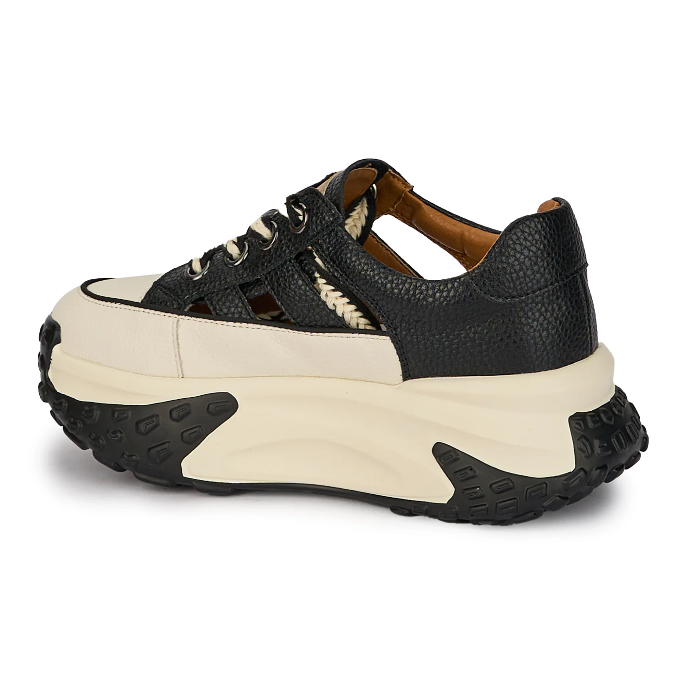 Pantofi dama din piele naturala neagra decupati lateral 17957 - Image 2