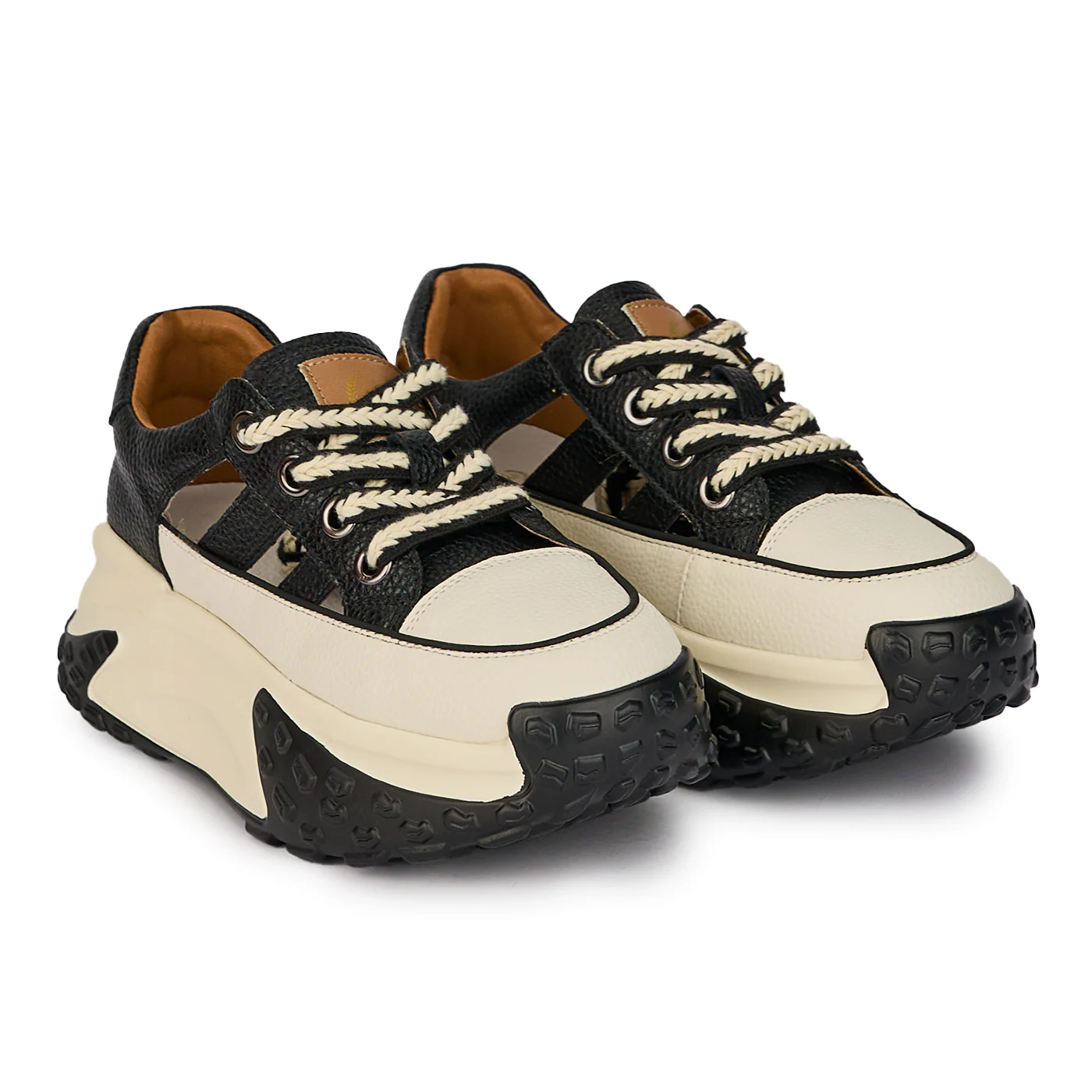 Pantofi dama din piele naturala neagra decupati lateral 17957 - Image 4