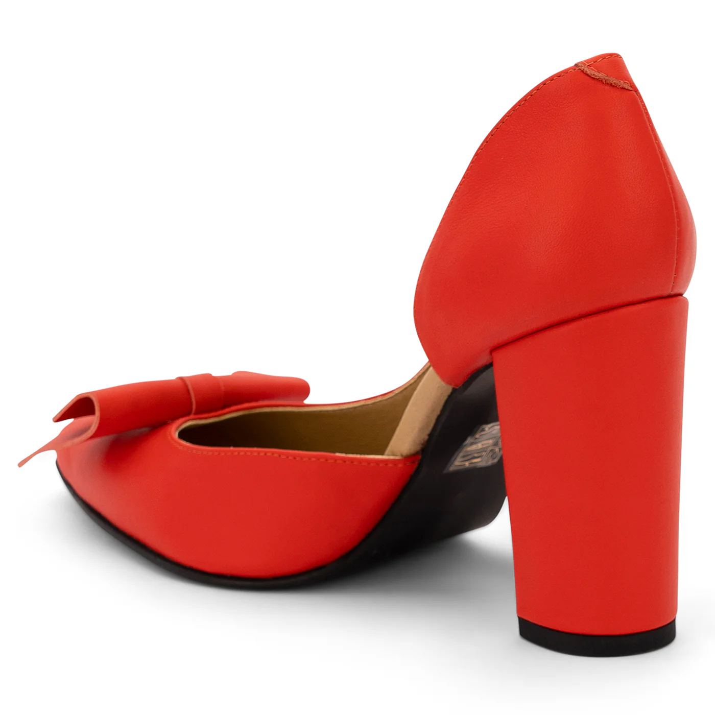 Pantofi dama din piele naturala rosie 14024 - Image 2