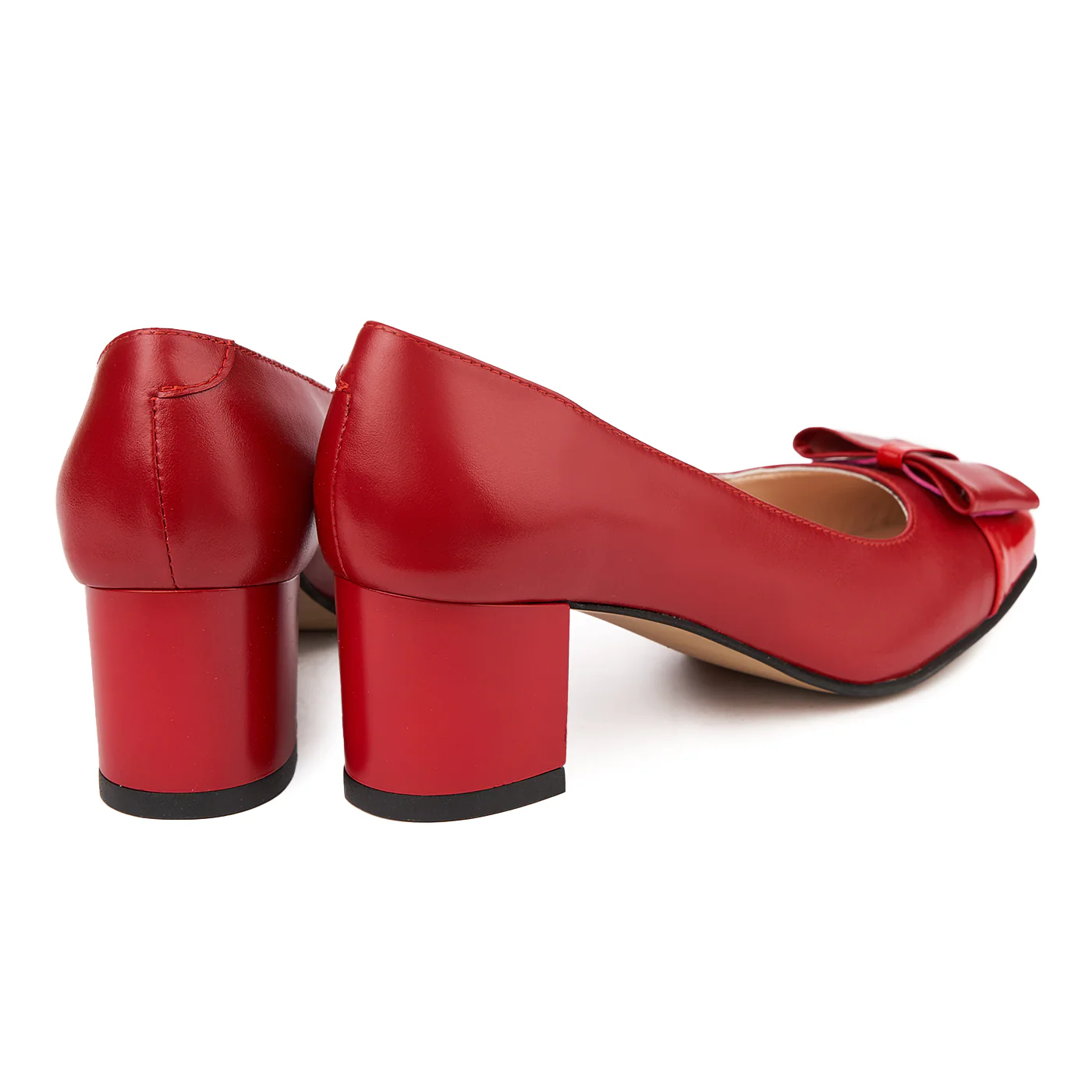 Pantofi dama din piele naturala rosie 4711 - Image 2