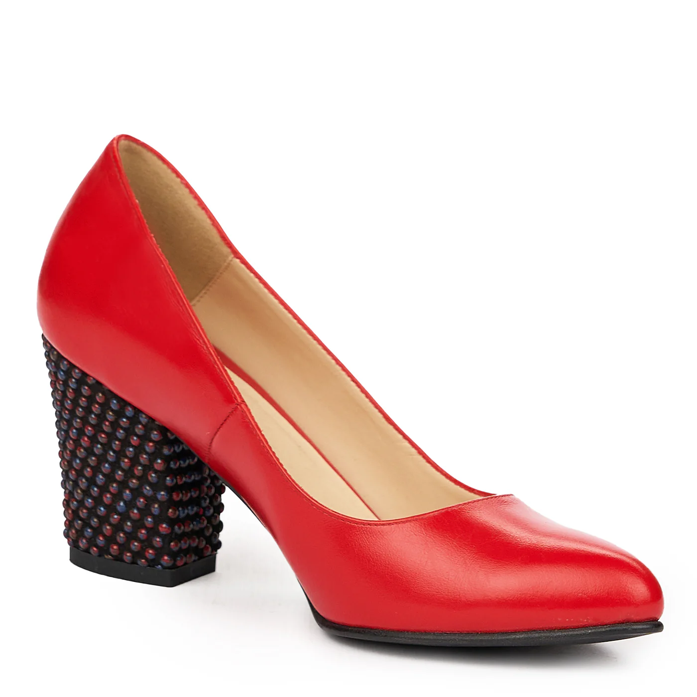 Pantofi dama din piele naturala rosie 9136 - Image 2