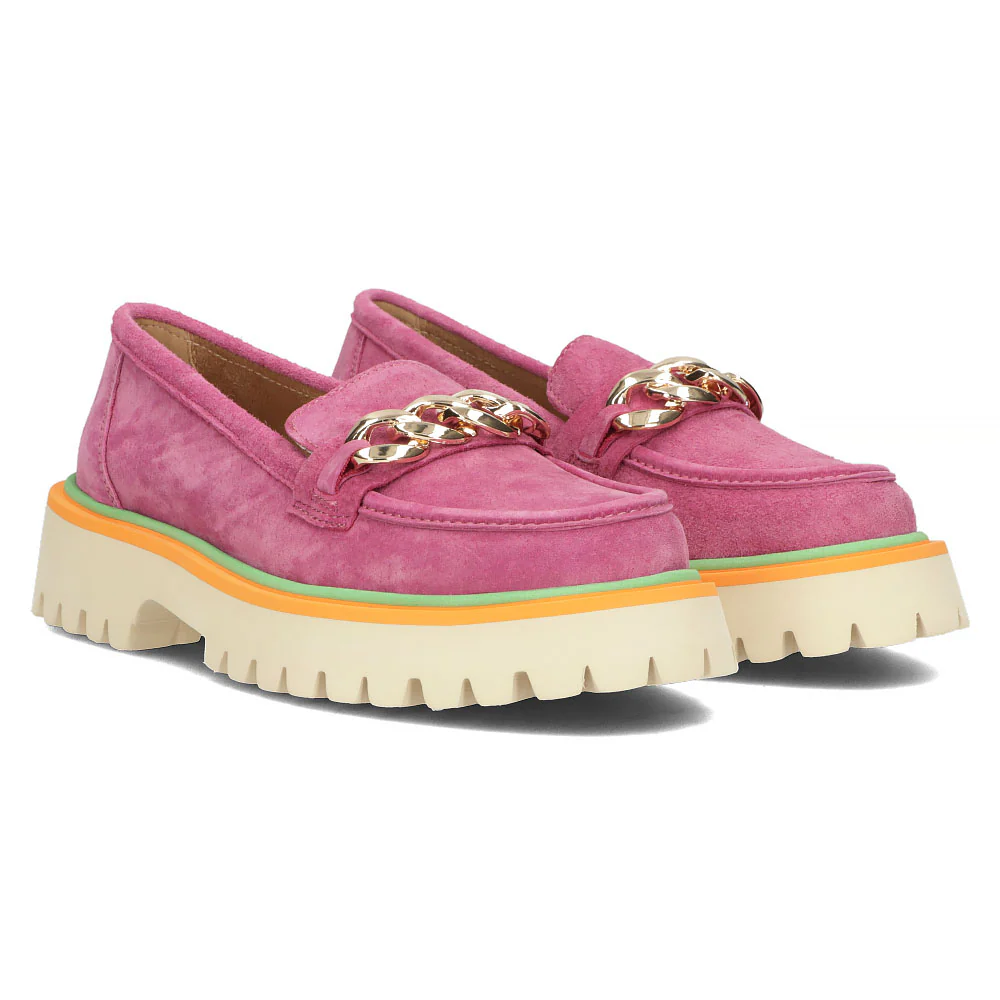 Pantofi dama din piele naturala roz 13024 - Image 4