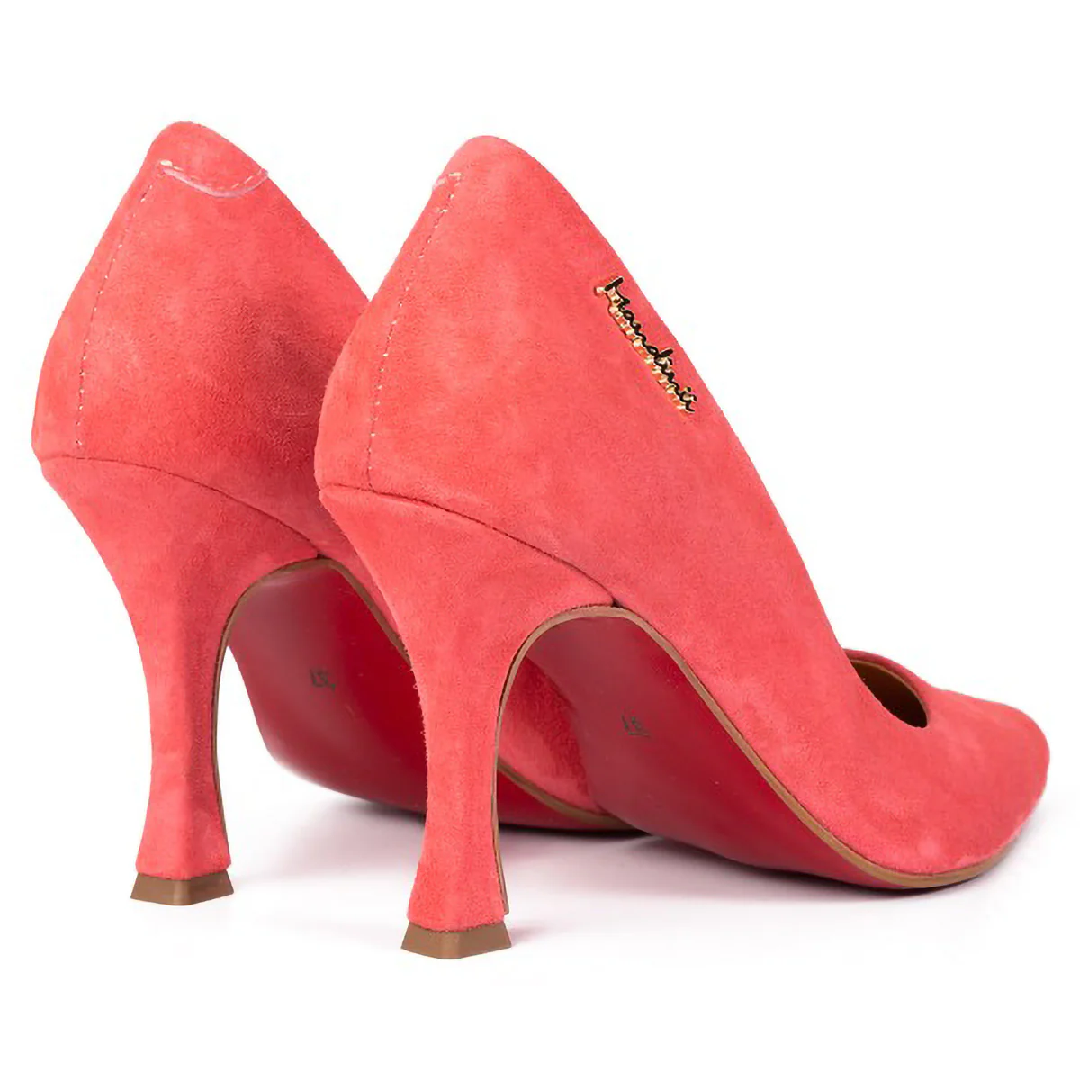 Pantofi dama din piele naturala roz cu toc subtire 9 cm 15778 - Image 2