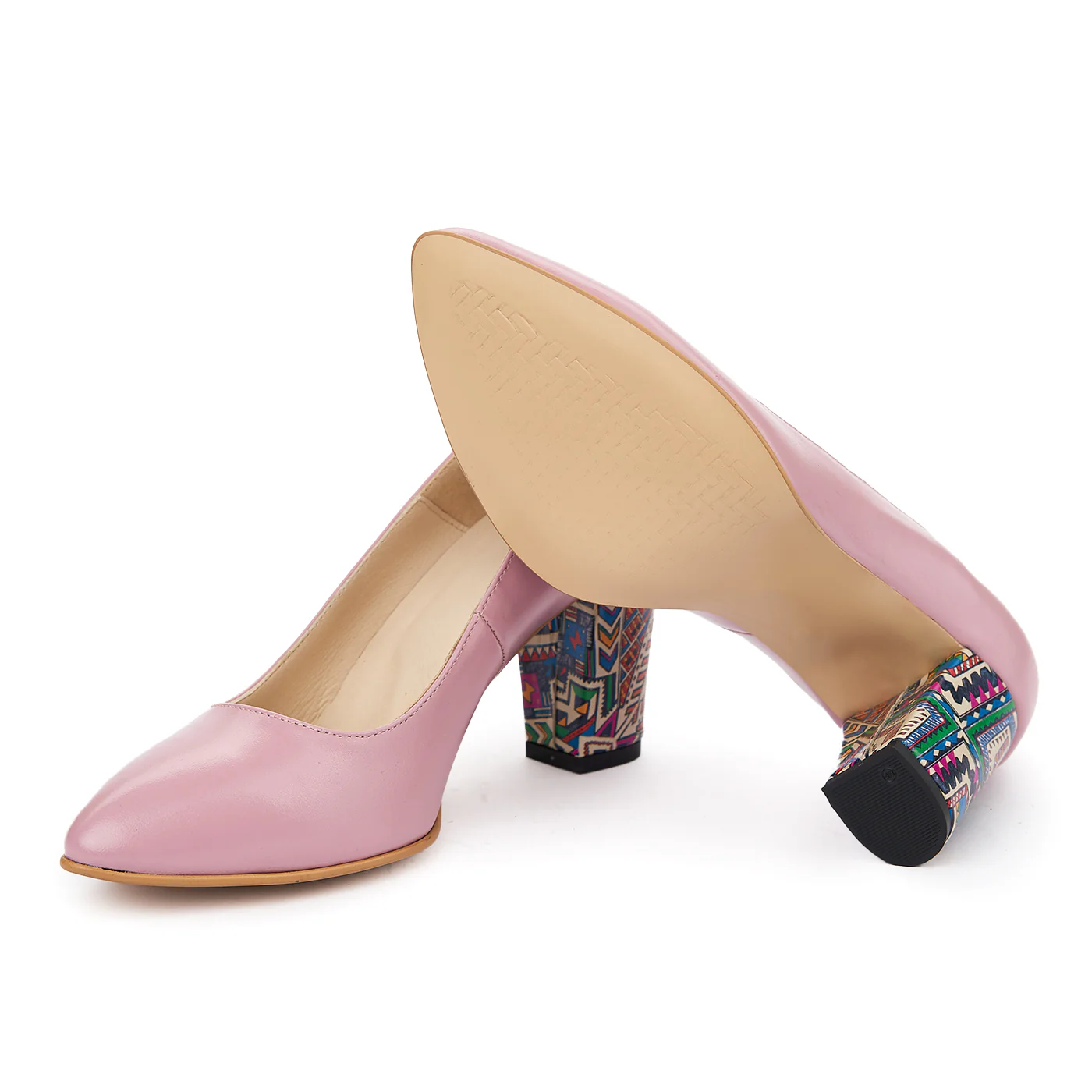 Pantofi dama din piele naturala roze  4934 - Image 3