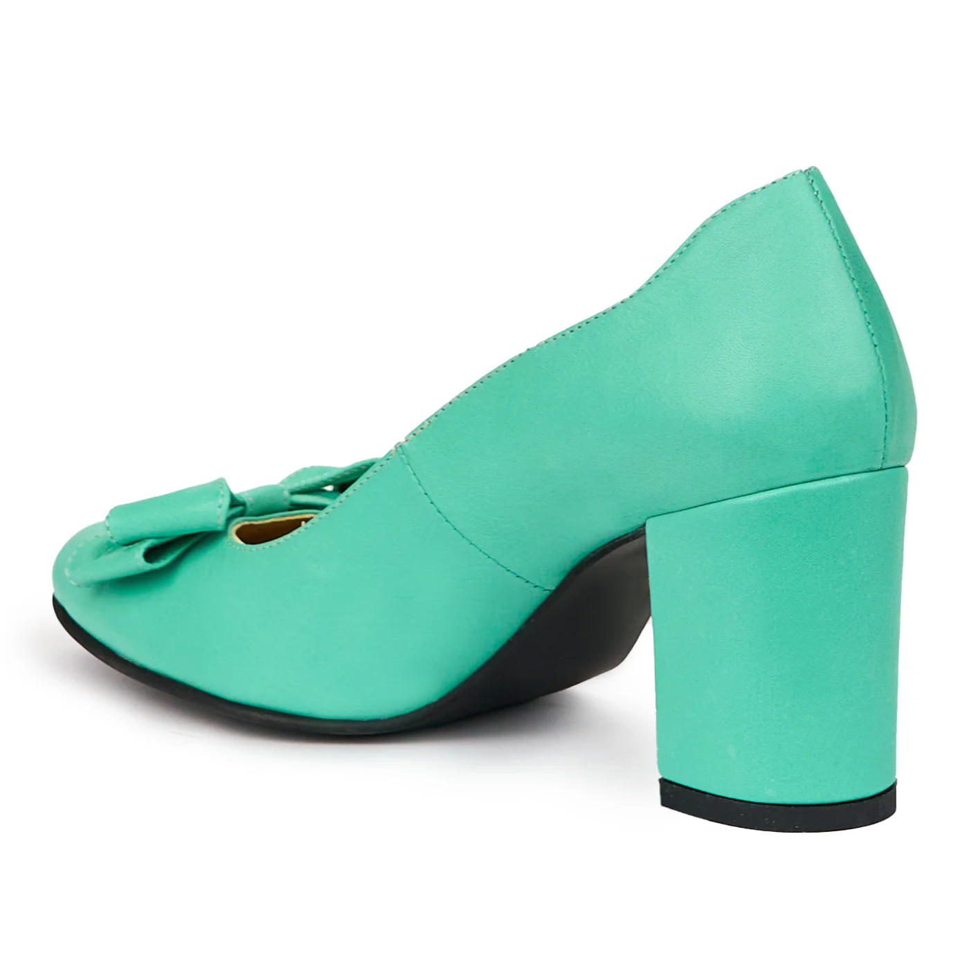 Pantofi dama din piele naturala verde 14098 - Image 2