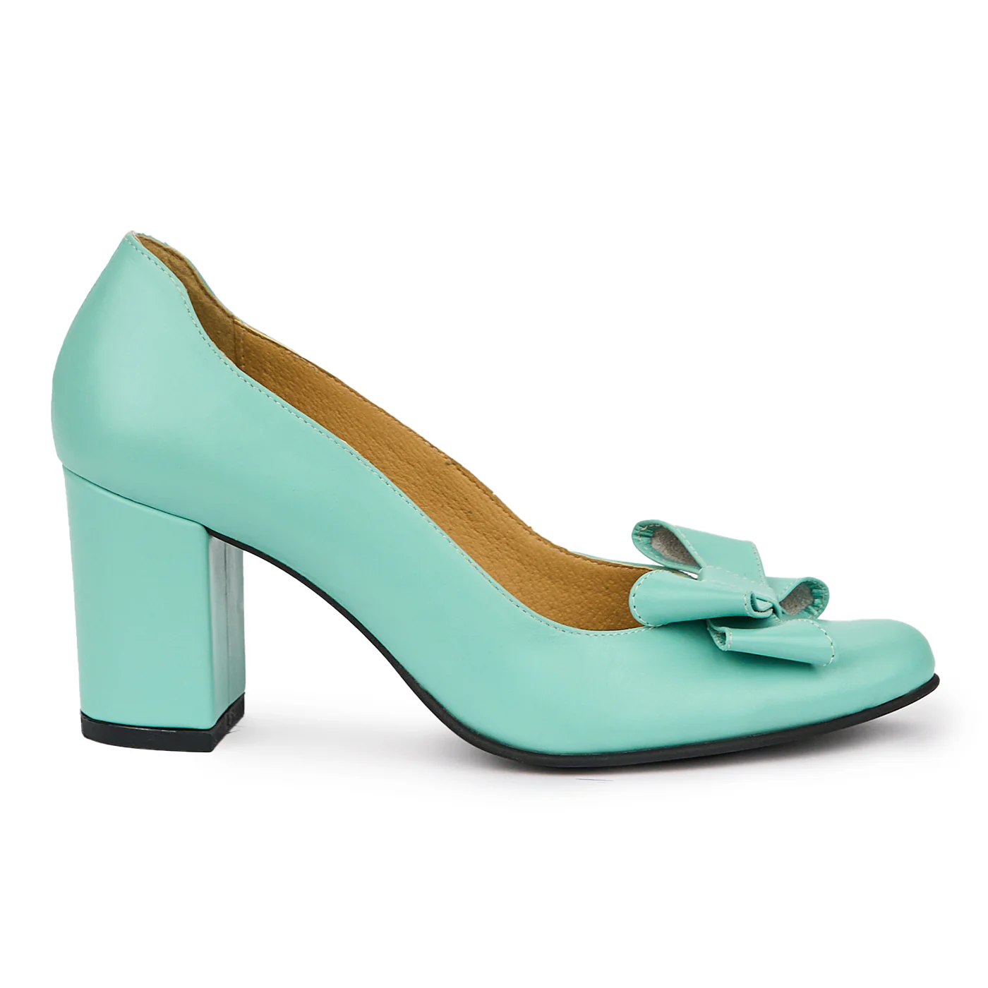 Pantofi dama din piele naturala verde 14105