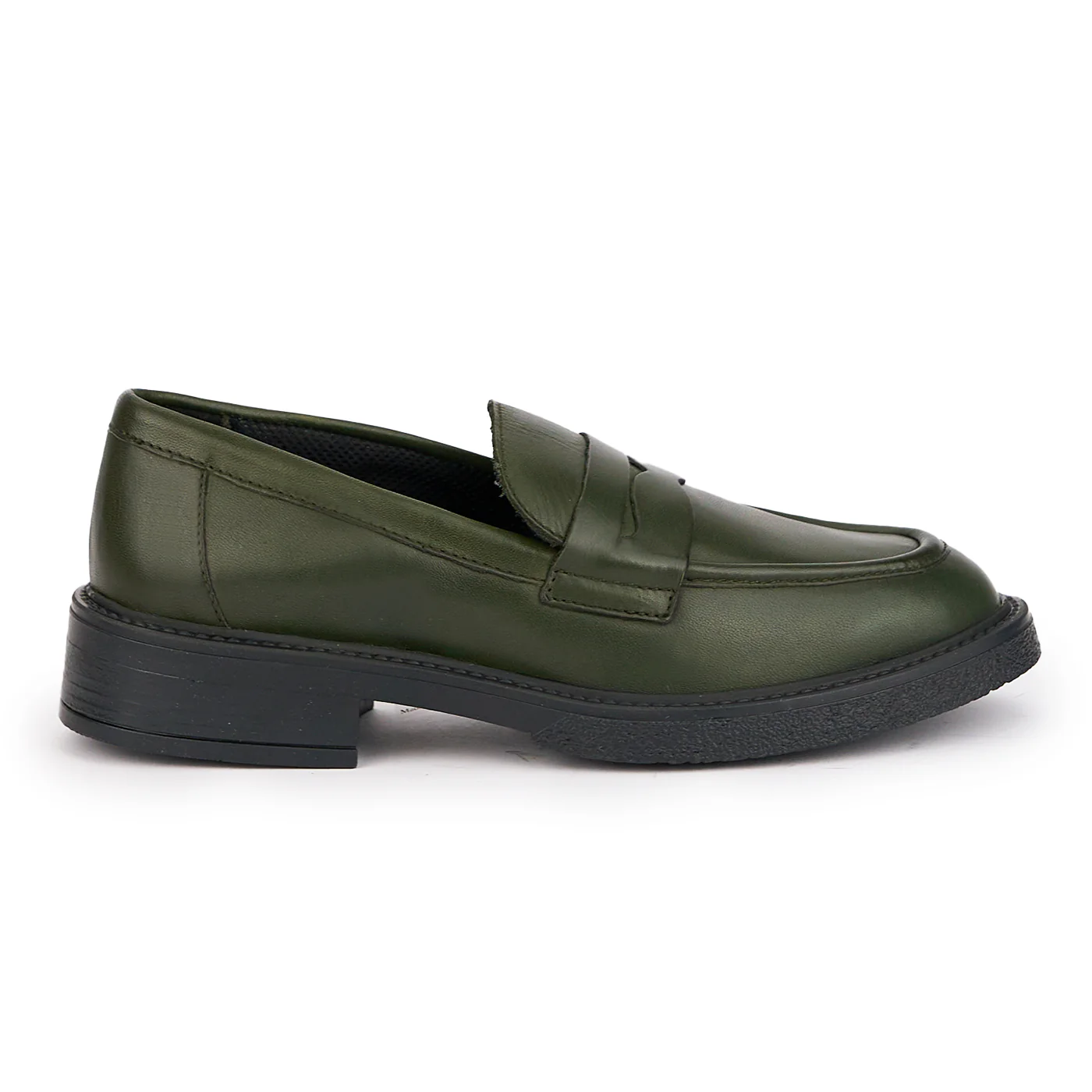 Pantofi dama din piele naturala verde 16932
