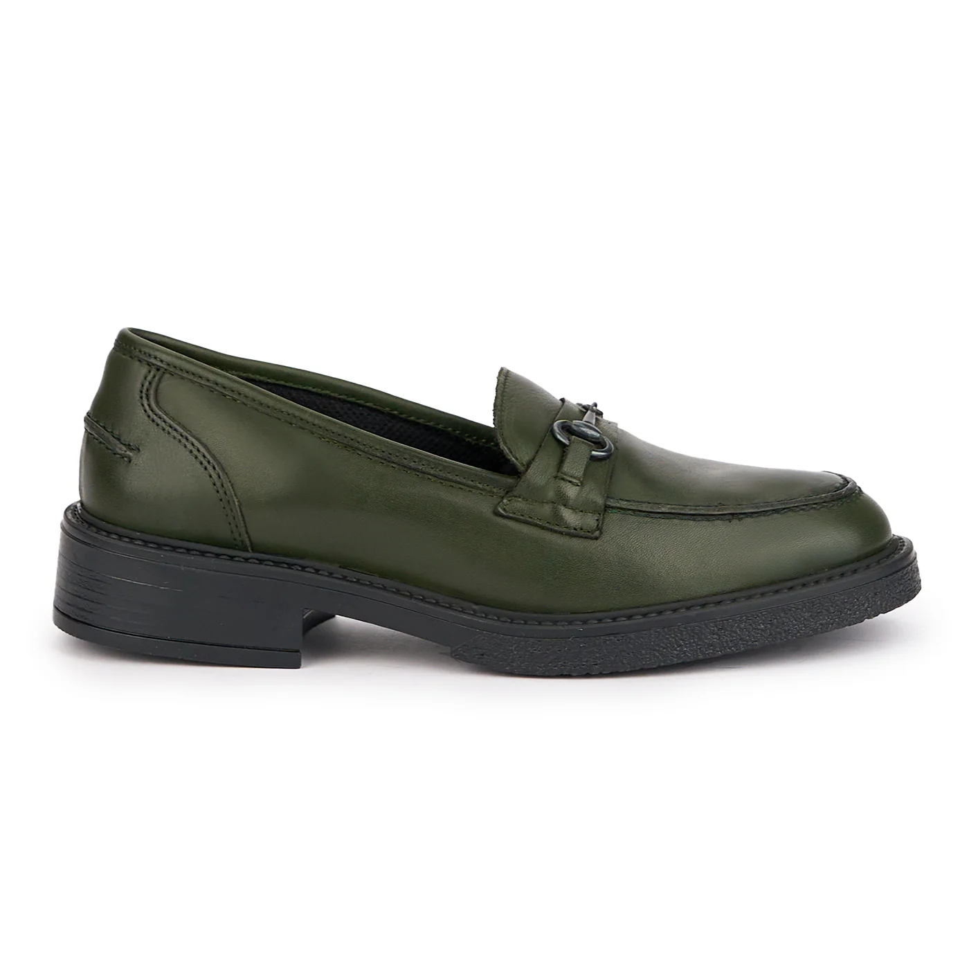 Pantofi dama din piele naturala verde 16933