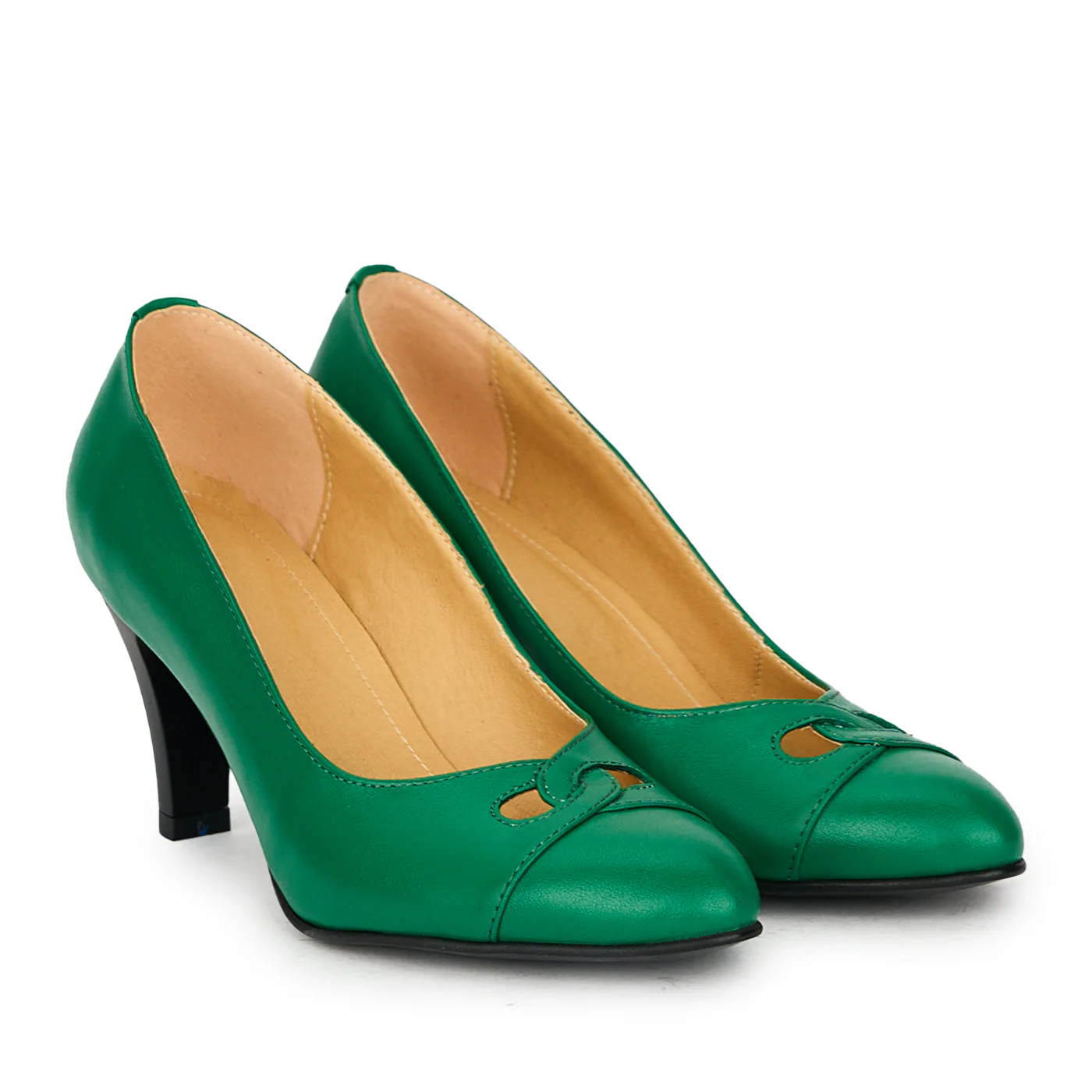 Pantofi dama din piele naturala verde 17604 - Image 5