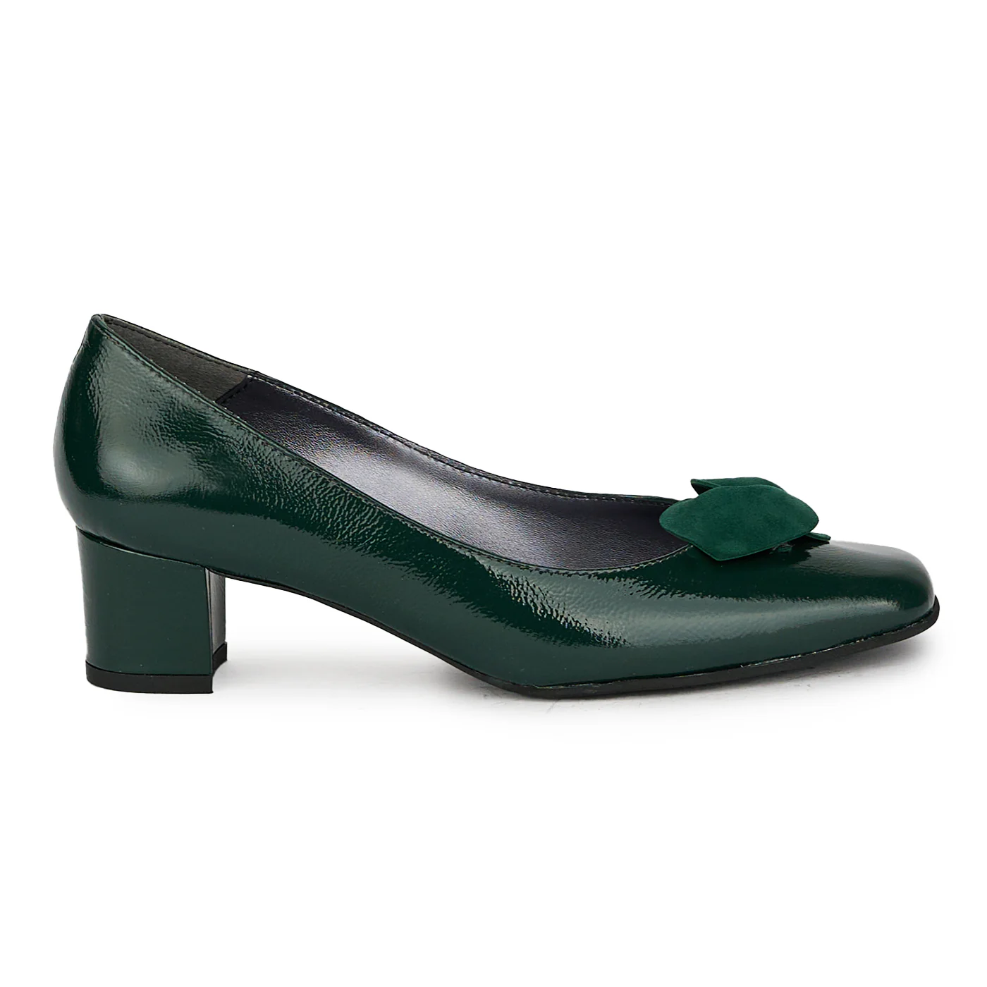 Pantofi dama din piele naturala verde 17612