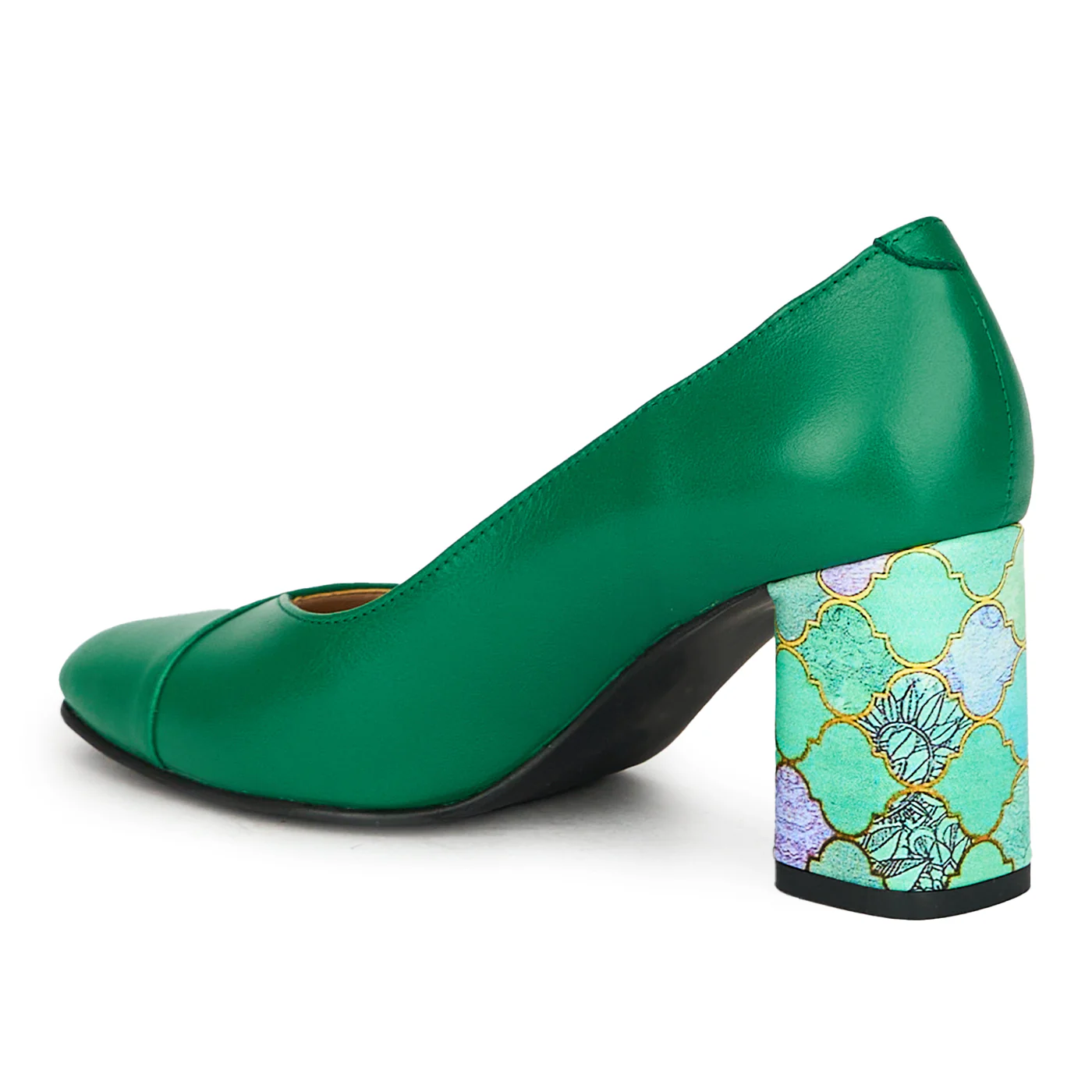 Pantofi dama din piele naturala verde 17637 - Image 2