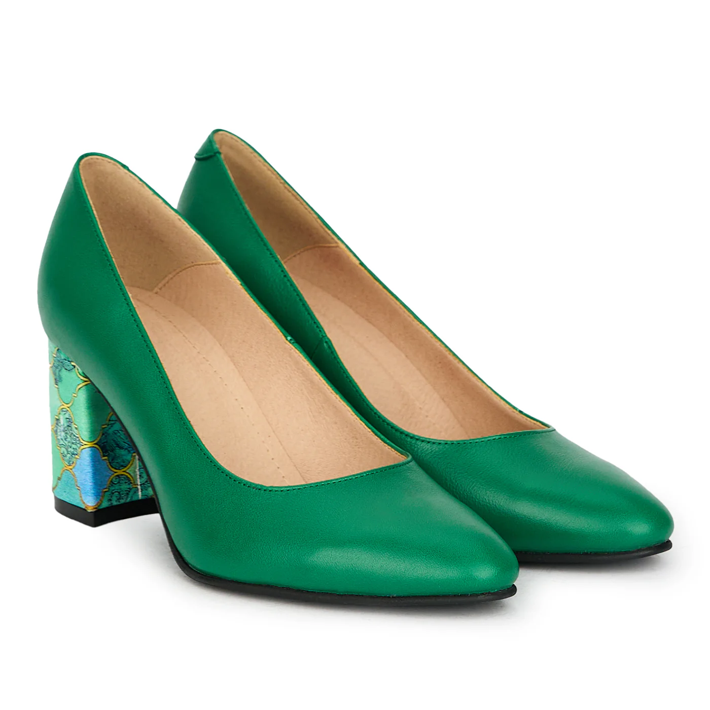 Pantofi dama din piele naturala verde 17638 - Image 4