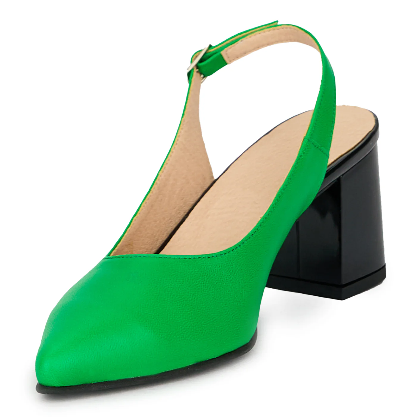 Pantofi dama din piele naturala verde 17652 - Image 3