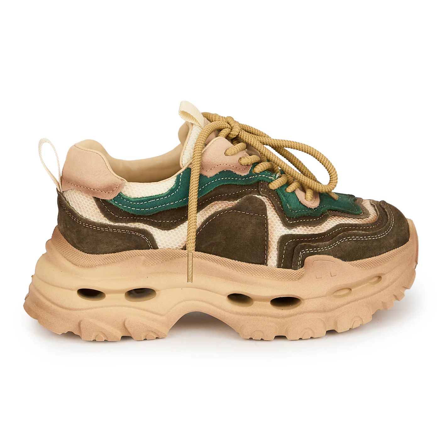 Pantofi dama din piele naturala verde 19264