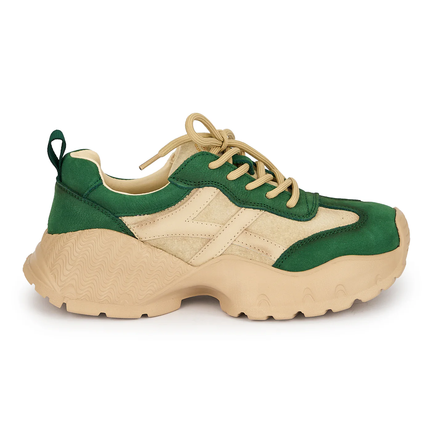 Pantofi dama din piele naturala verde 19282