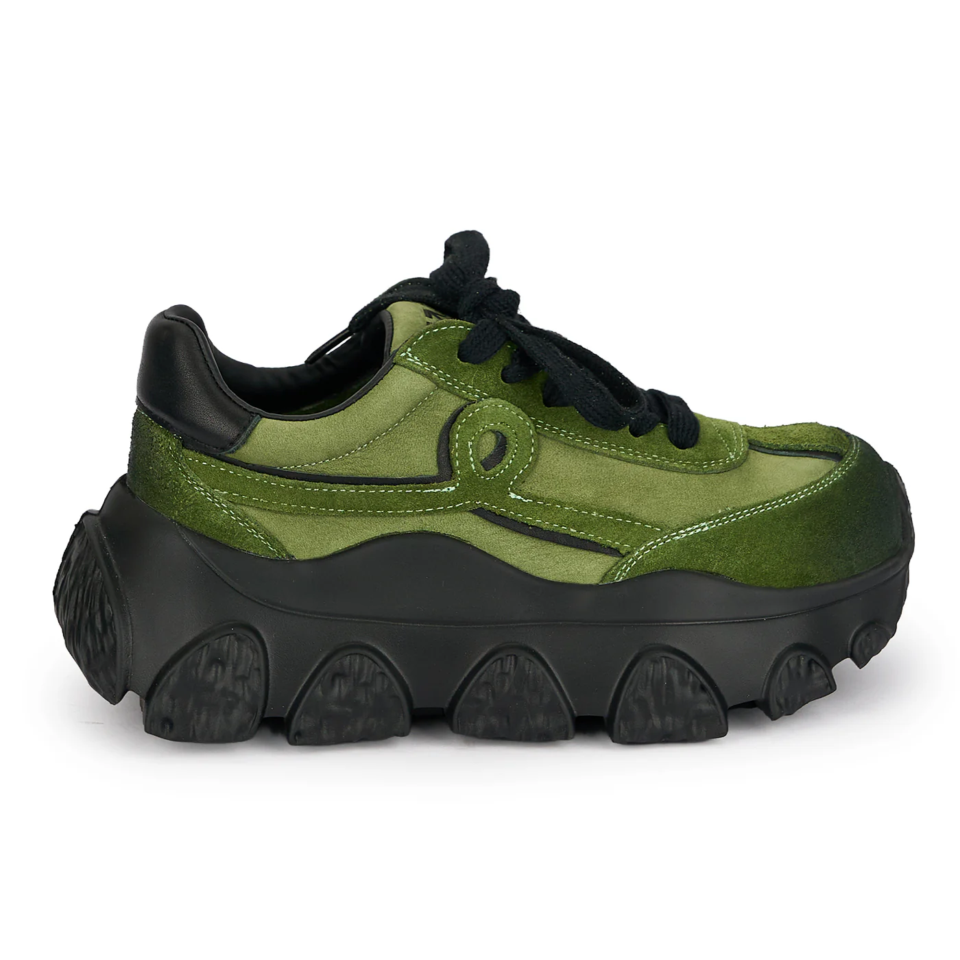 Pantofi dama din piele naturala verde 19539