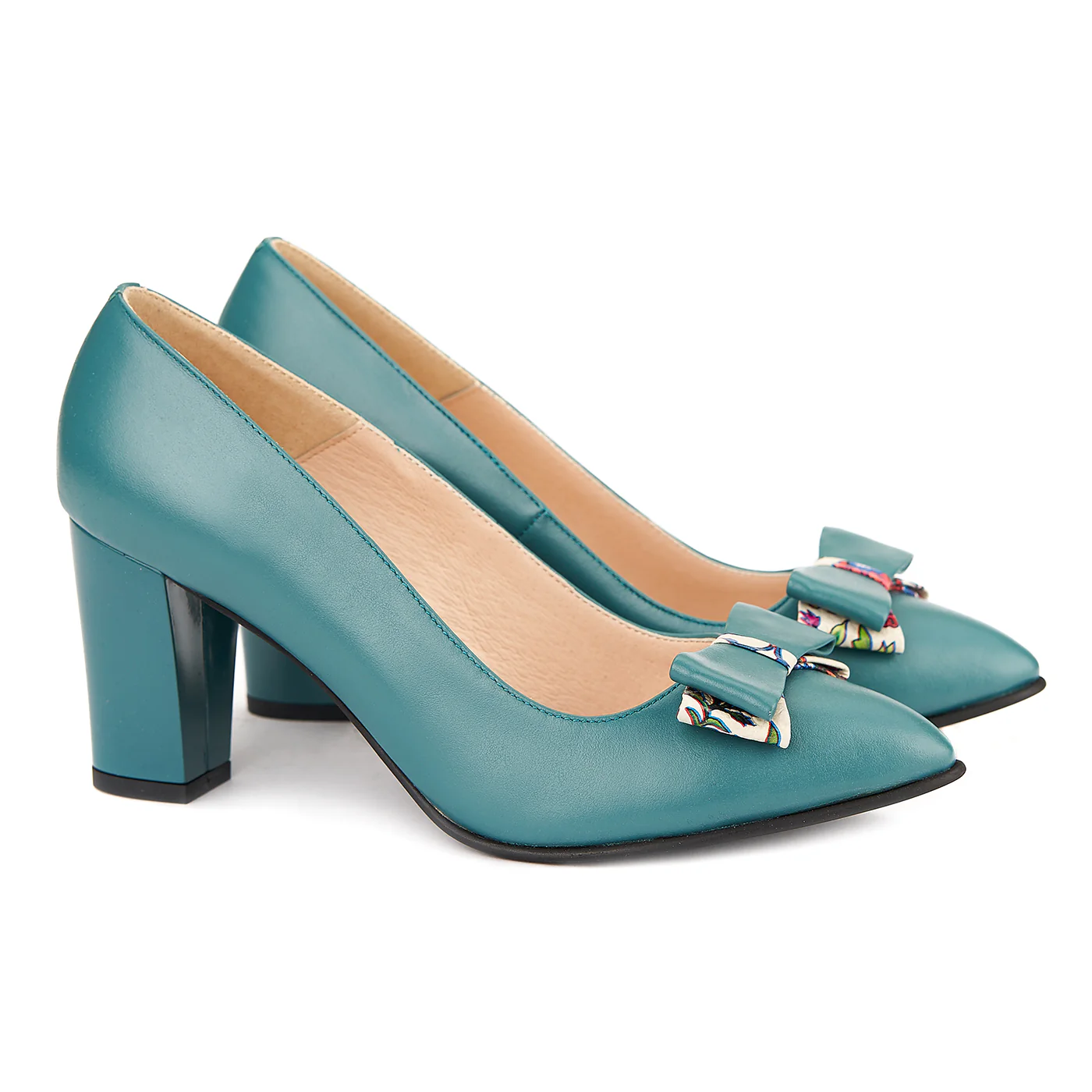 Pantofi dama din piele naturala verde 4160