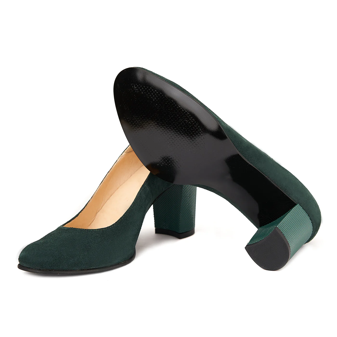 Pantofi dama din piele naturala verde 4166 - Image 3