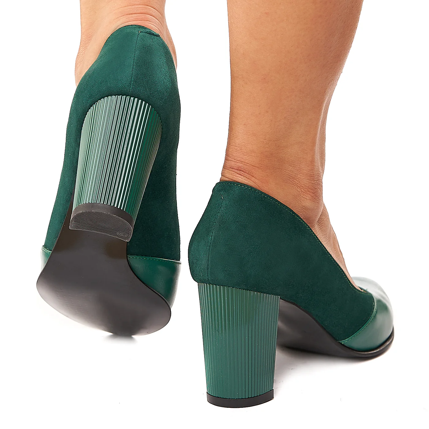 Pantofi dama din piele naturala verde 4215 - Image 4