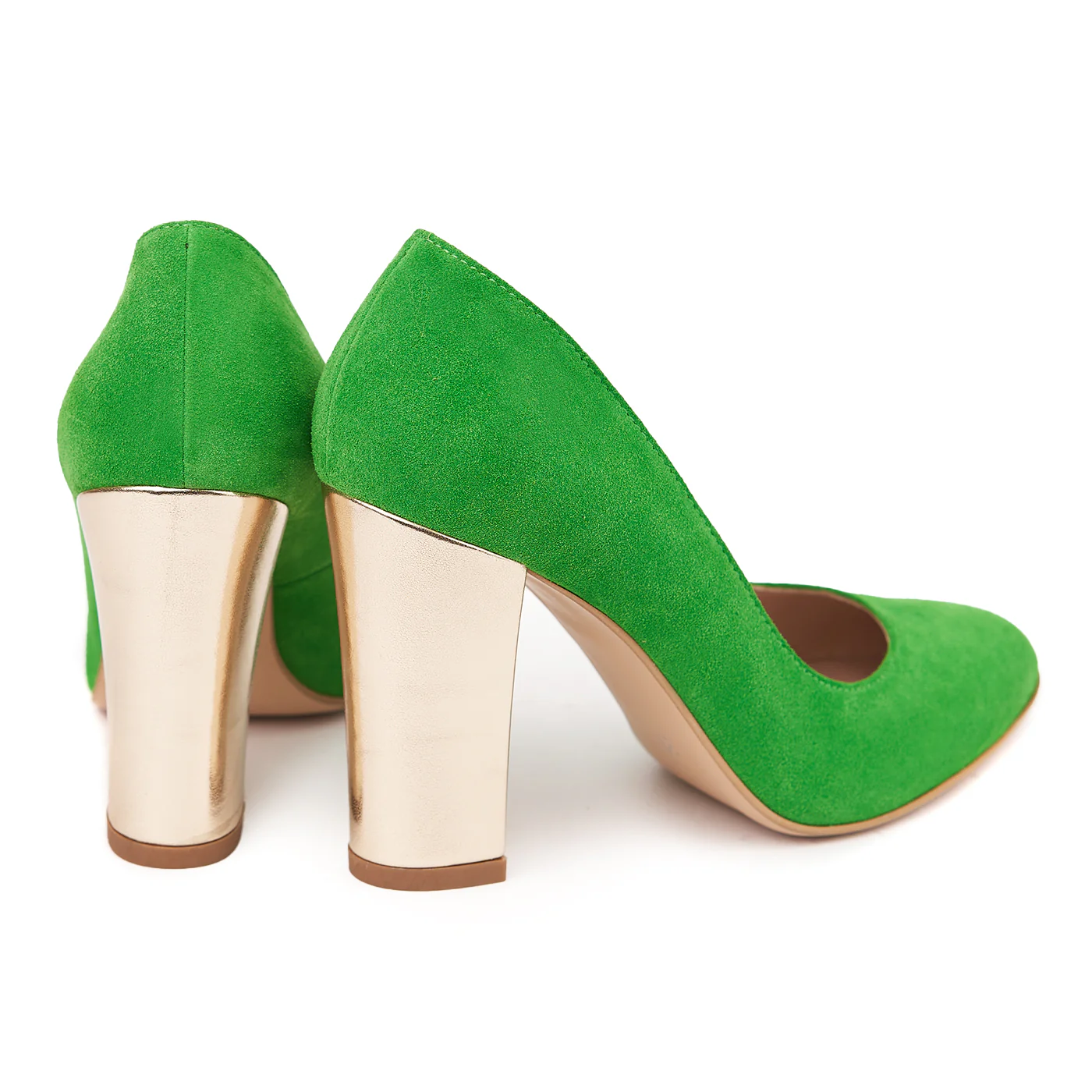 Pantofi dama din piele naturala verde 4590 - Image 2